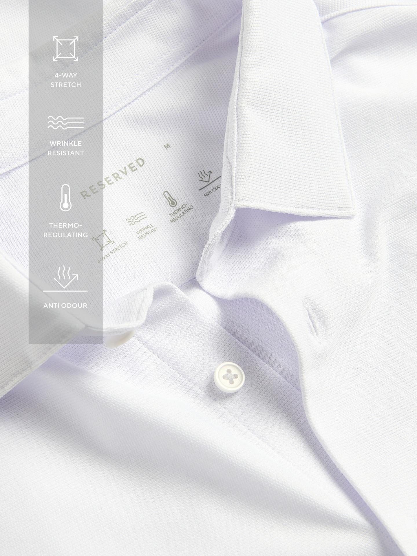White Slim Fit Plain Shirt, White, medium