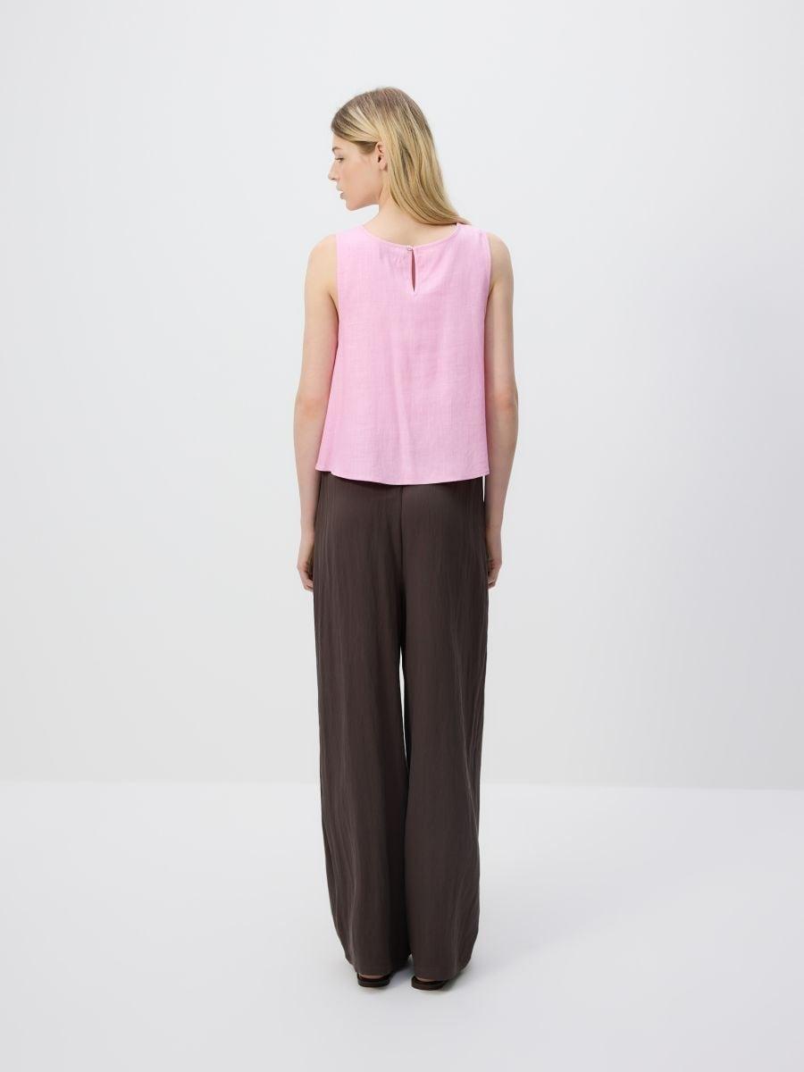 Pink Linen Blend Top, , large image number 1