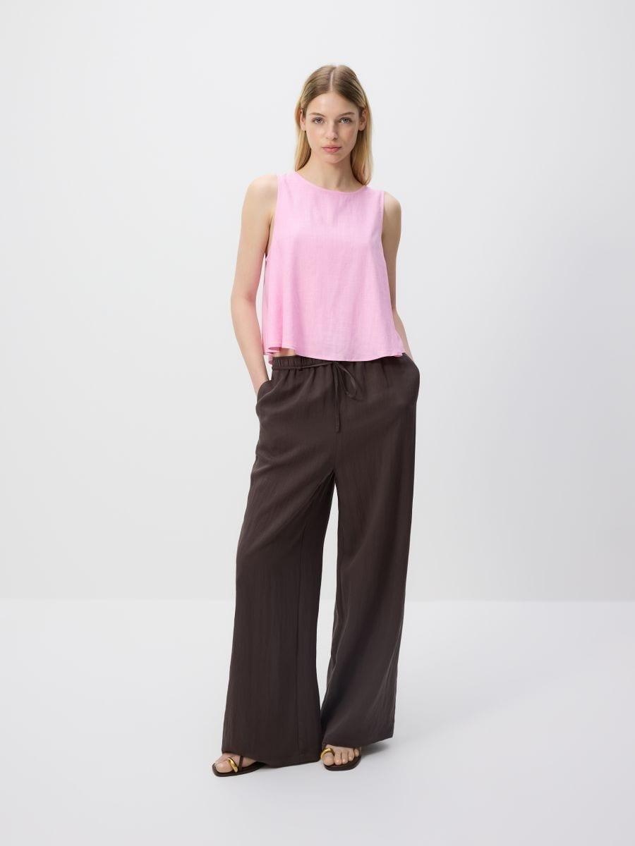 Pink Linen Blend Top, , large image number 2