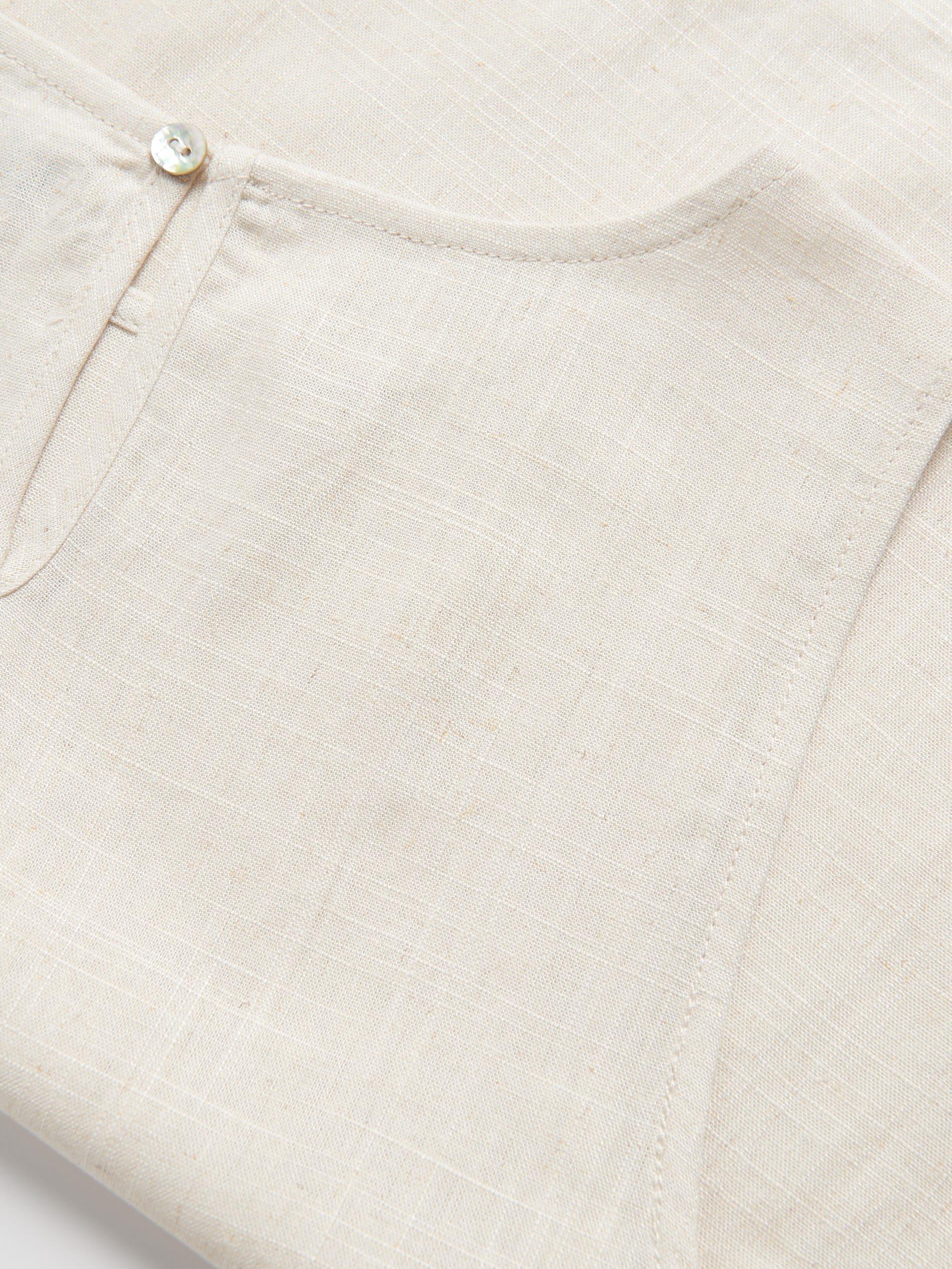 BEIGE Linen blend top, Beige, large image number 5