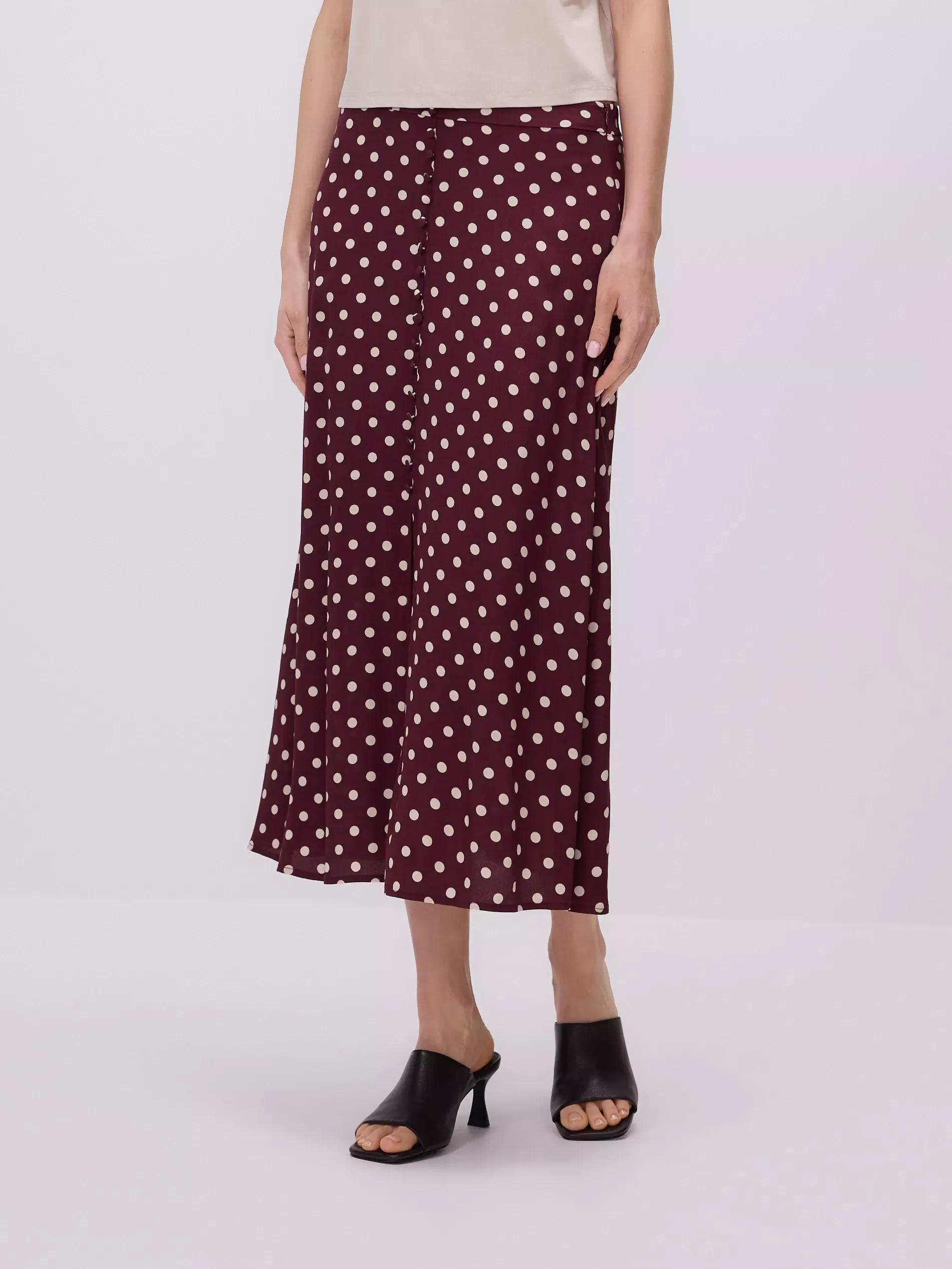 MULTICOLOR Polka dot midi skirt, , large image number 0