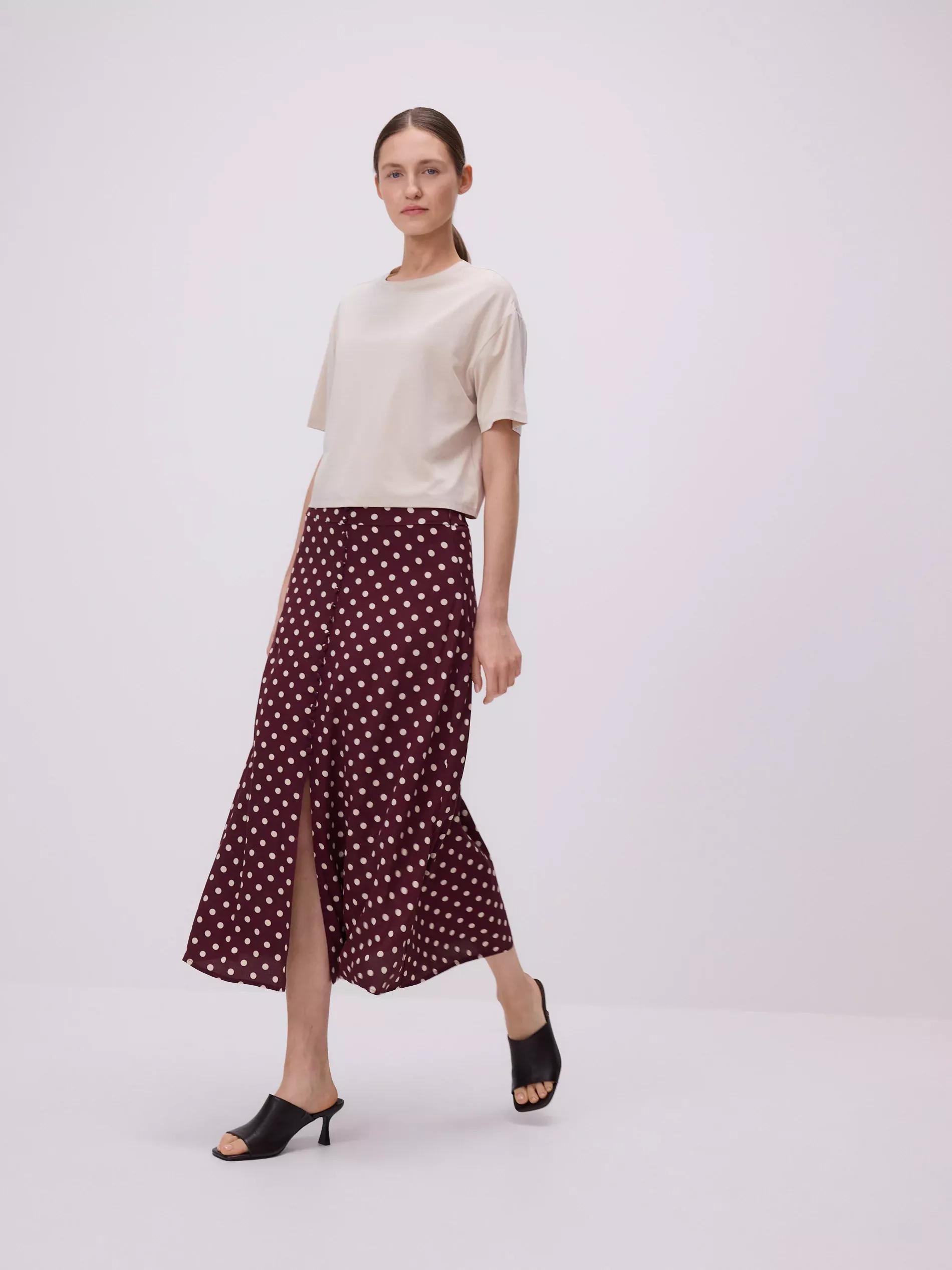 MULTICOLOR Polka dot midi skirt, , large image number 1