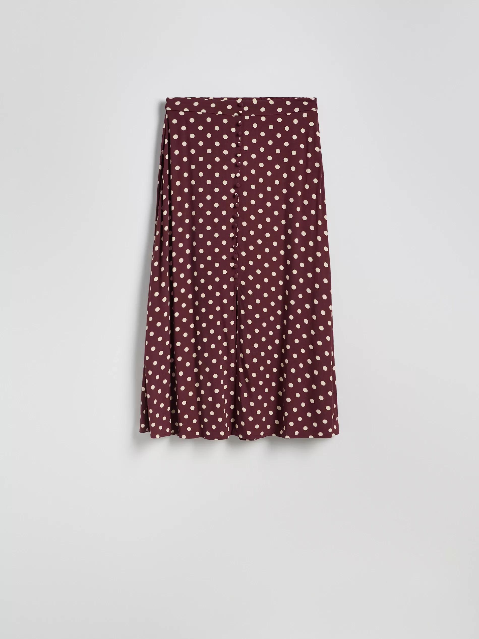 MULTICOLOR Polka dot midi skirt, , large image number 4
