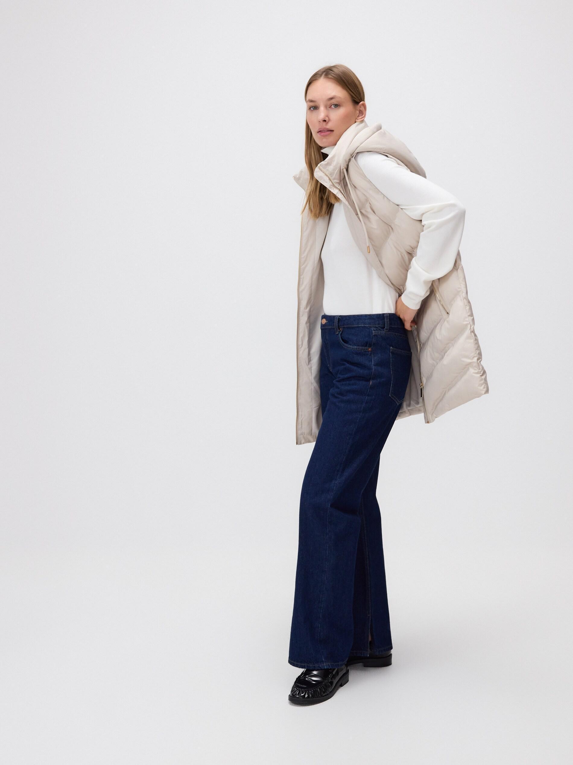 NUDE Quilted vest with hood, Ivory, large image number 0