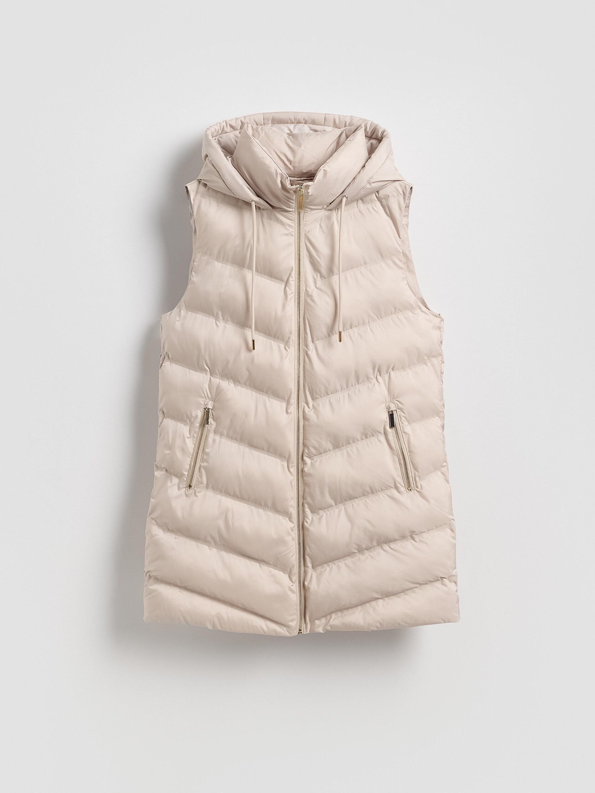 NUDE Quilted vest with hood, Ivory, large image number 4