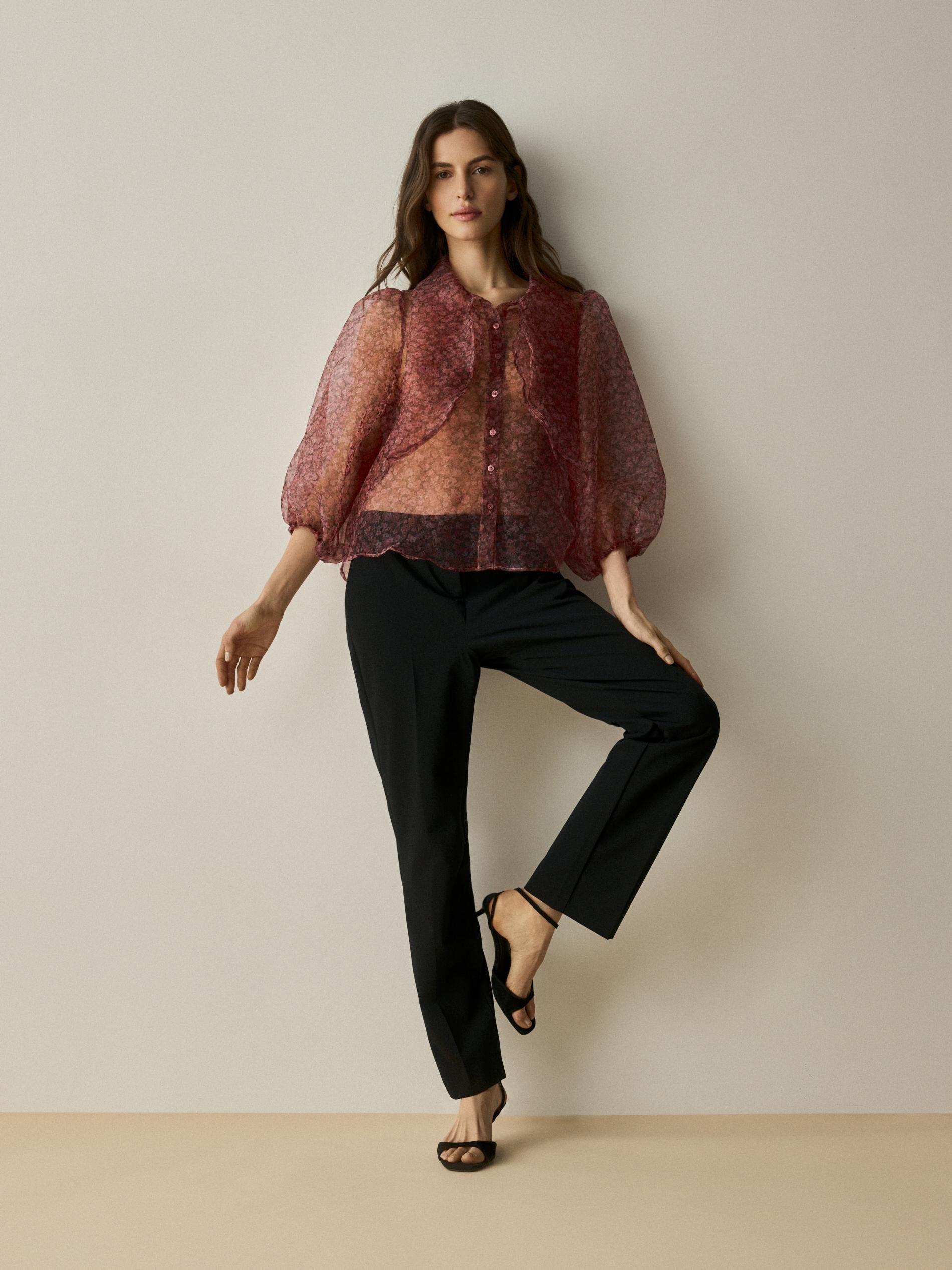 Multicolour Sheer Blouse, Multicolor, large image number 1