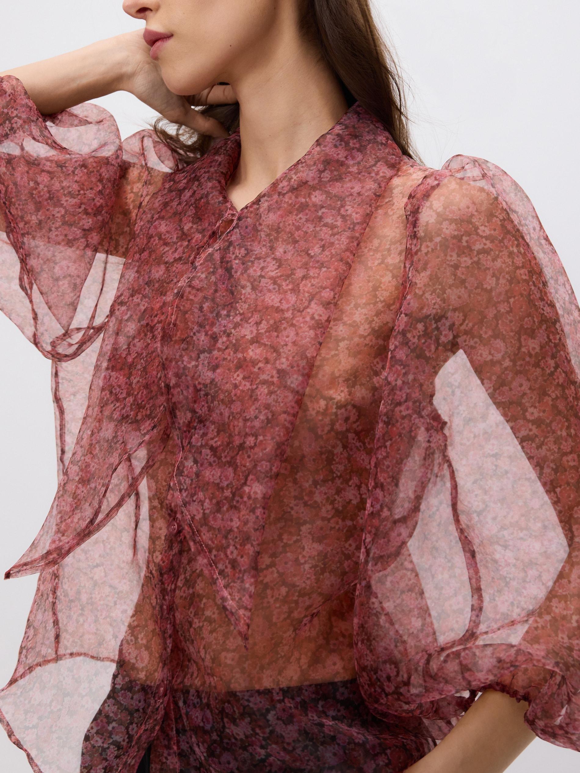 Multicolour Sheer Blouse, Multicolor, large image number 3