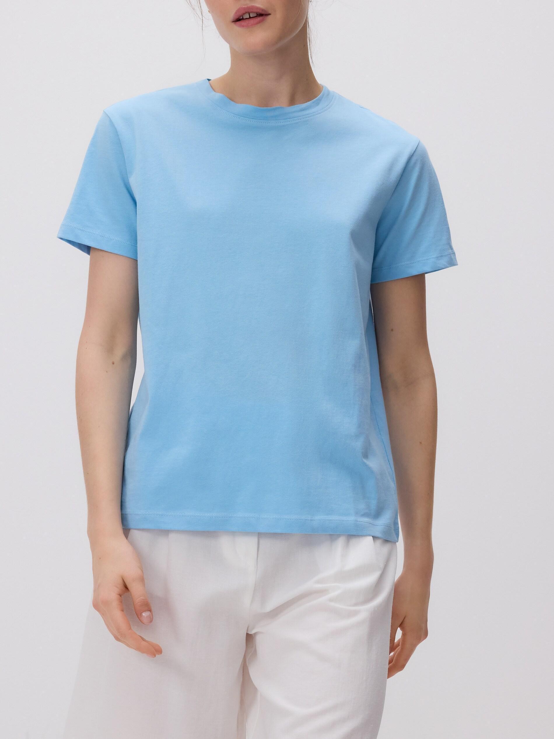 Regular fit cotton T-shirt, Blue, medium