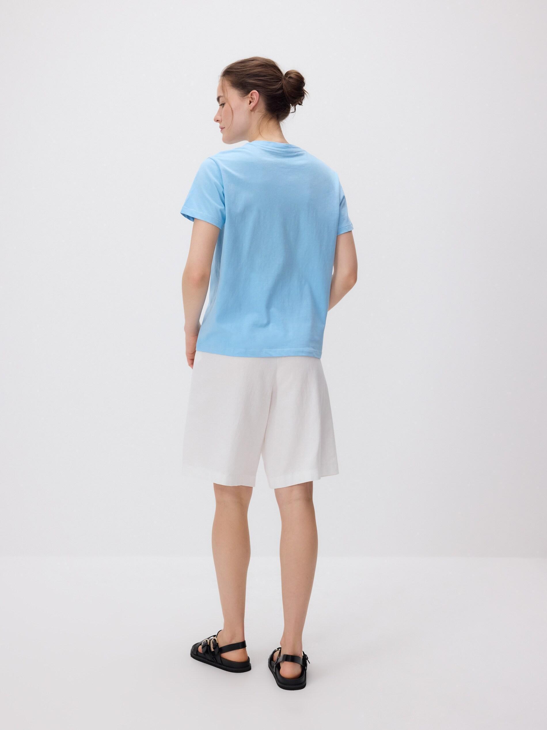 Regular fit cotton T-shirt, Blue, large image number 3