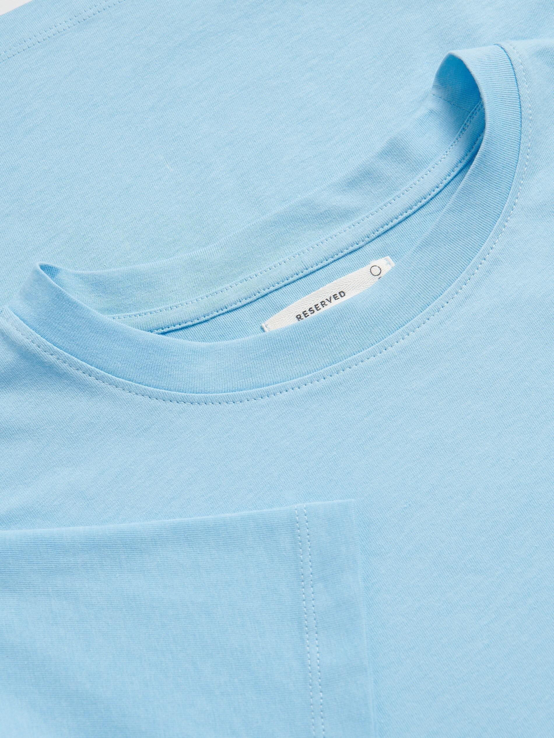 Regular fit cotton T-shirt, Blue, large image number 5