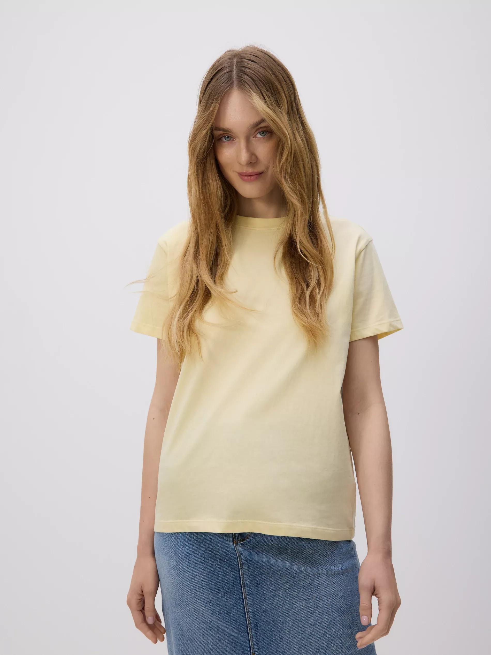 Yellow Regular Fit Cotton T-Shirt, , large image number 0