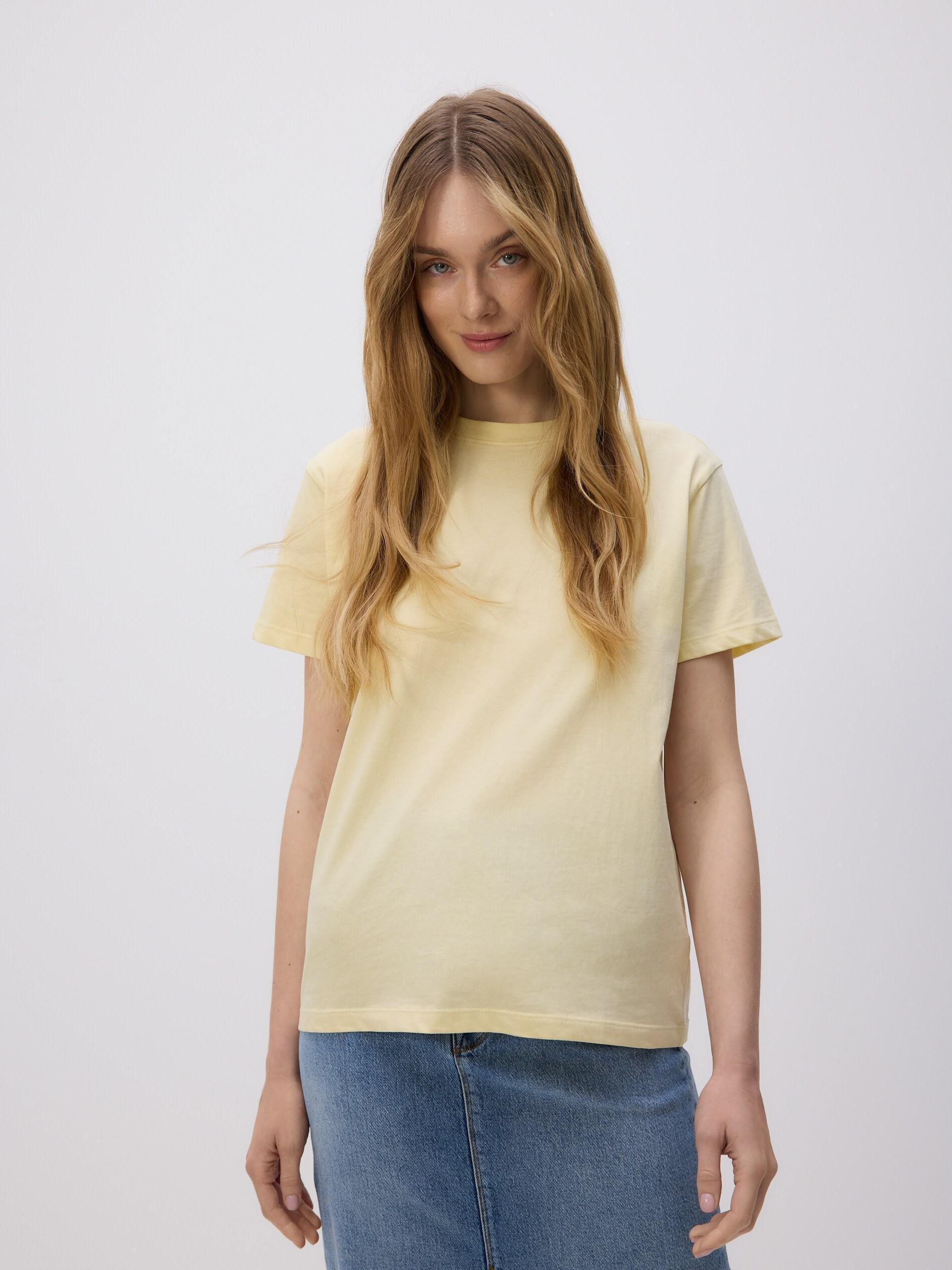 Yellow Regular Fit Cotton T-Shirt, Yellow, medium