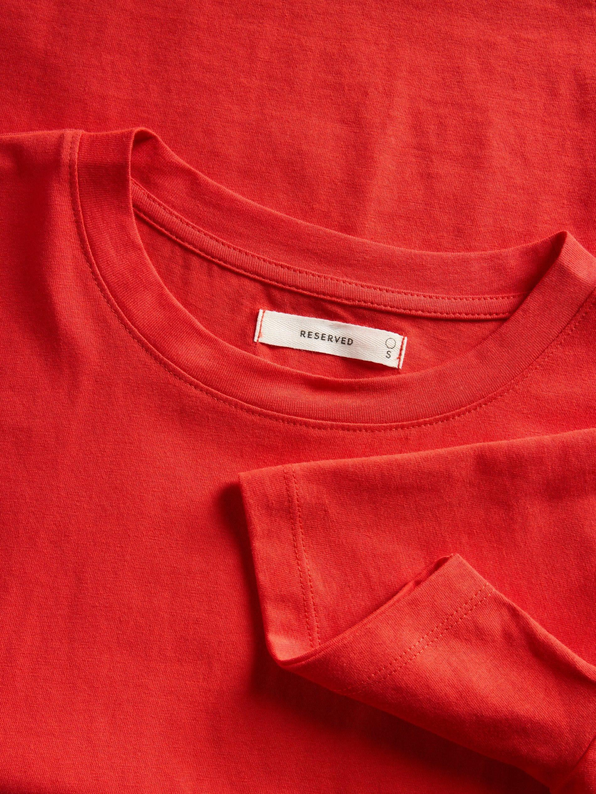 Red Cotton T-Shirt, , large image number 3