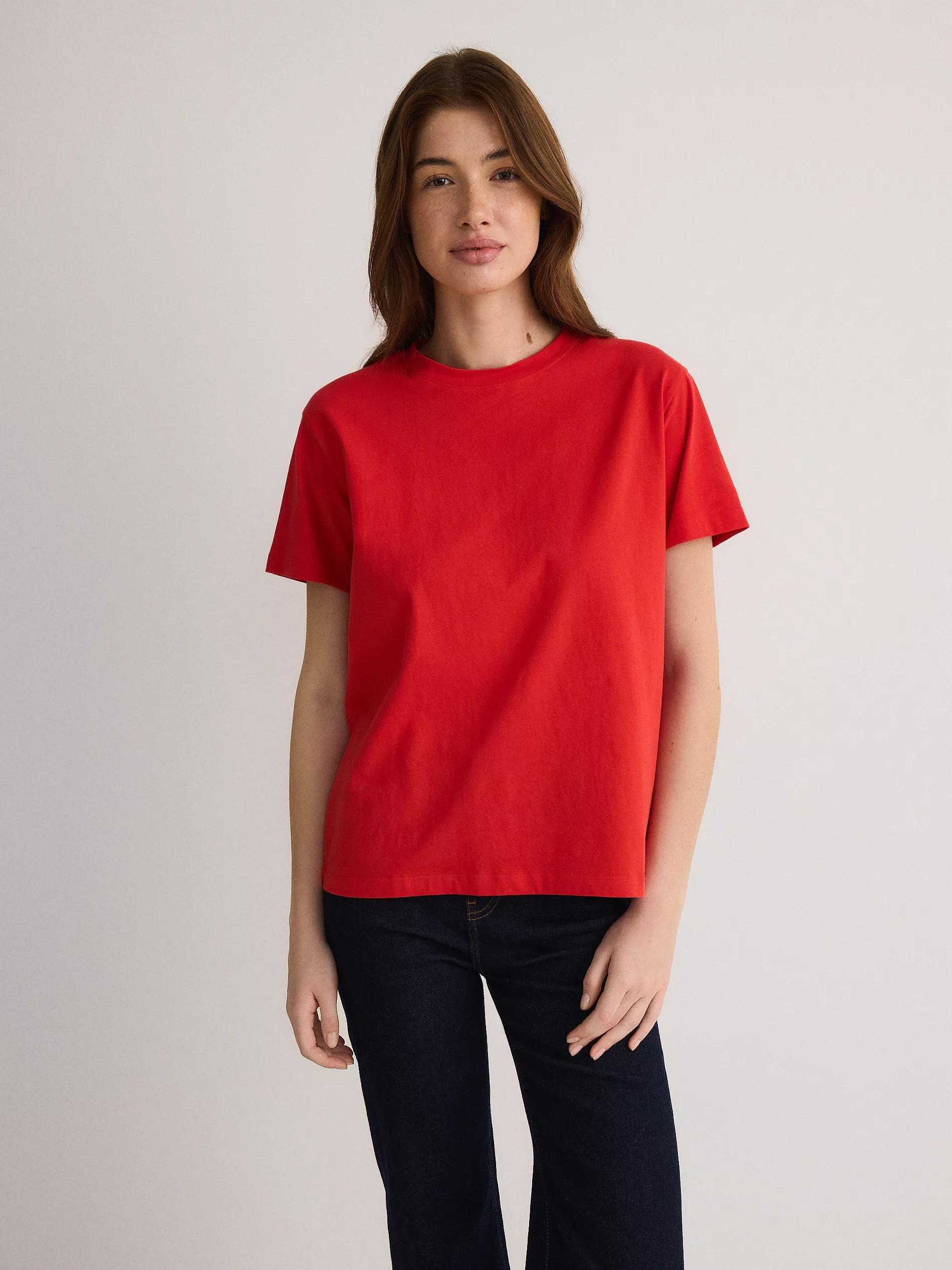 Red Cotton T-Shirt, , large image number 4