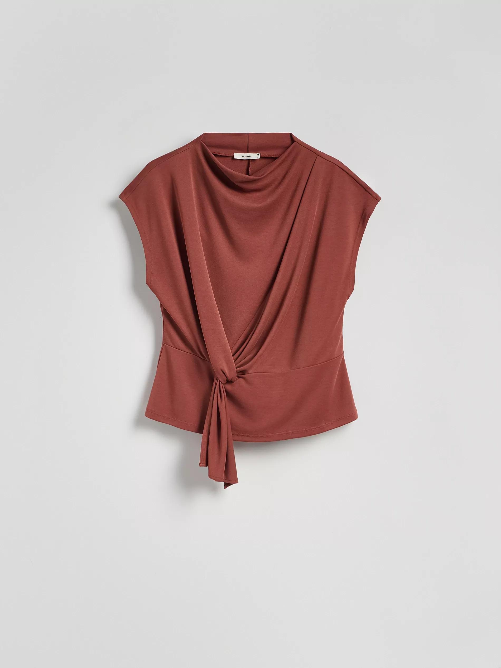 Copper Plain Modal Rich Blouse, , medium