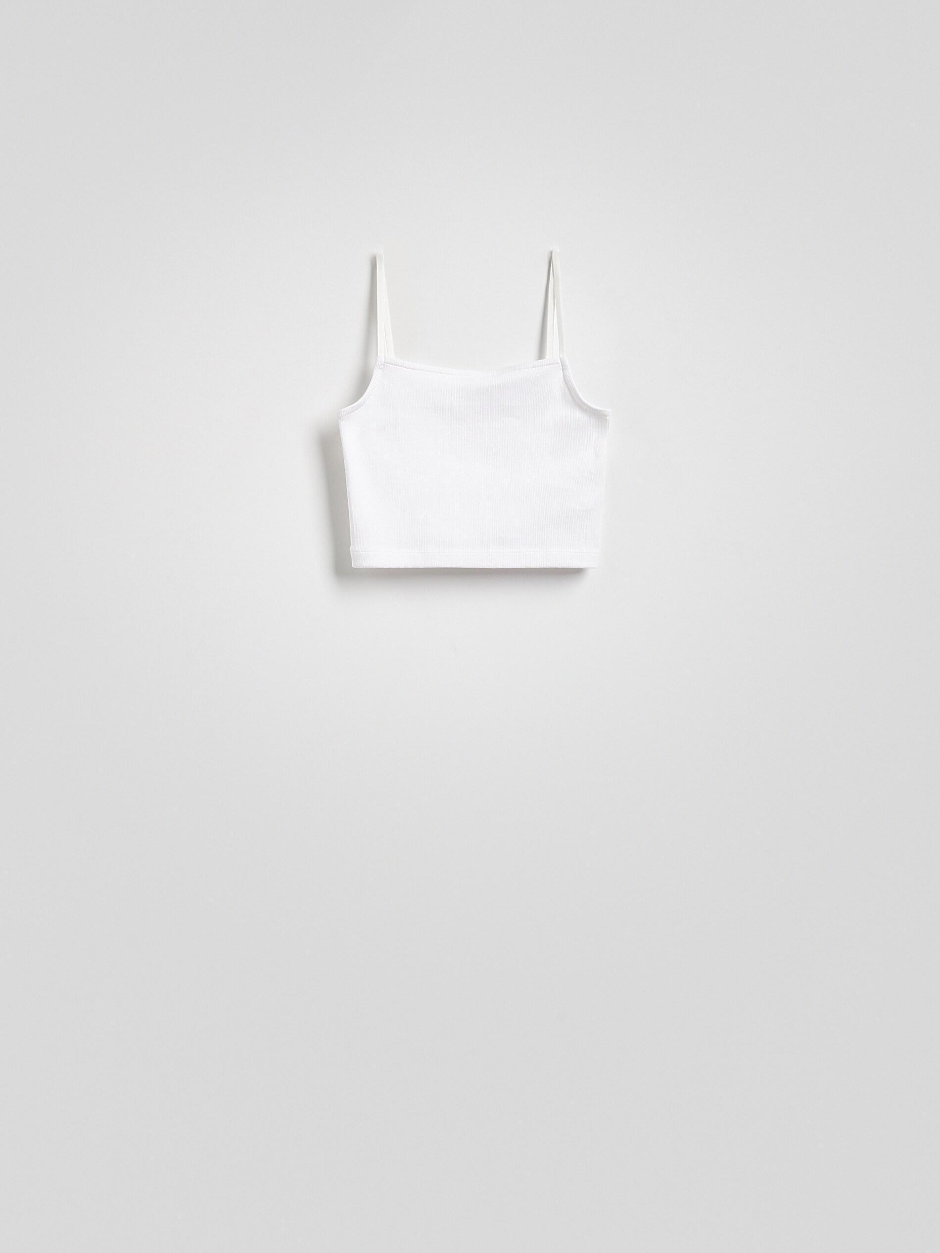 White Cami Crop Top, White, large image number 3
