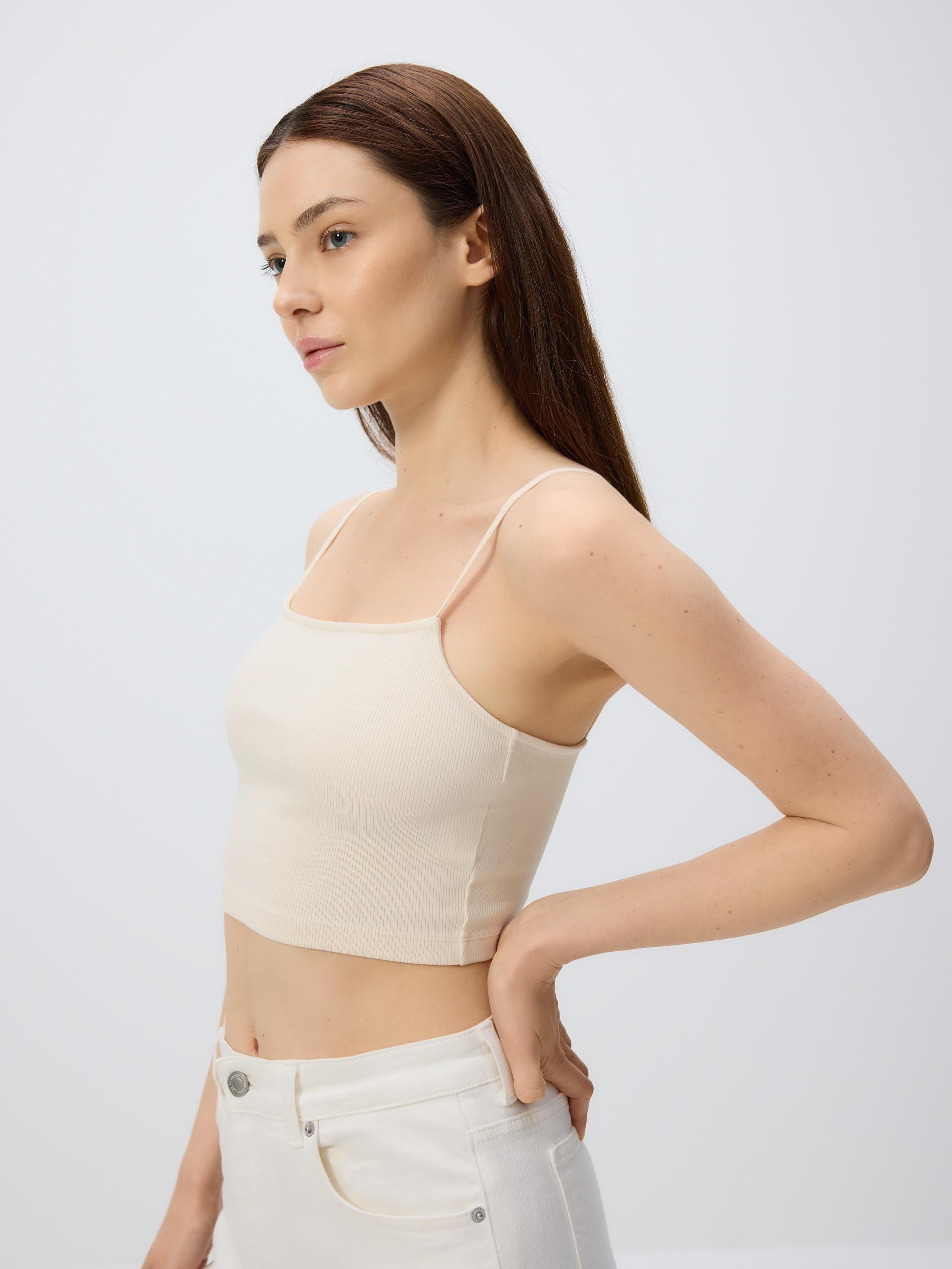 Cream Cami Crop Top, , large image number 0