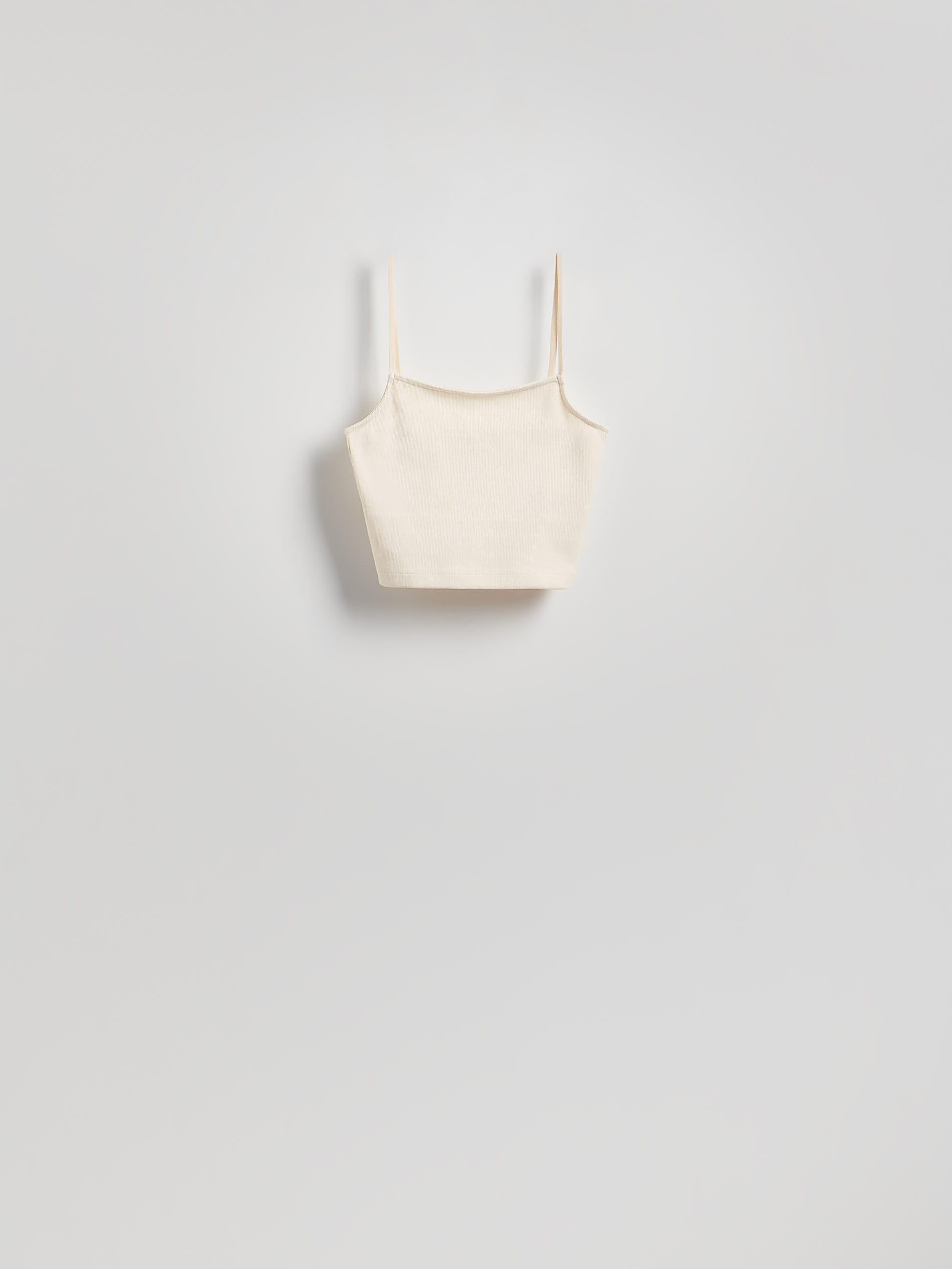 Cream Cami Crop Top, , large image number 3