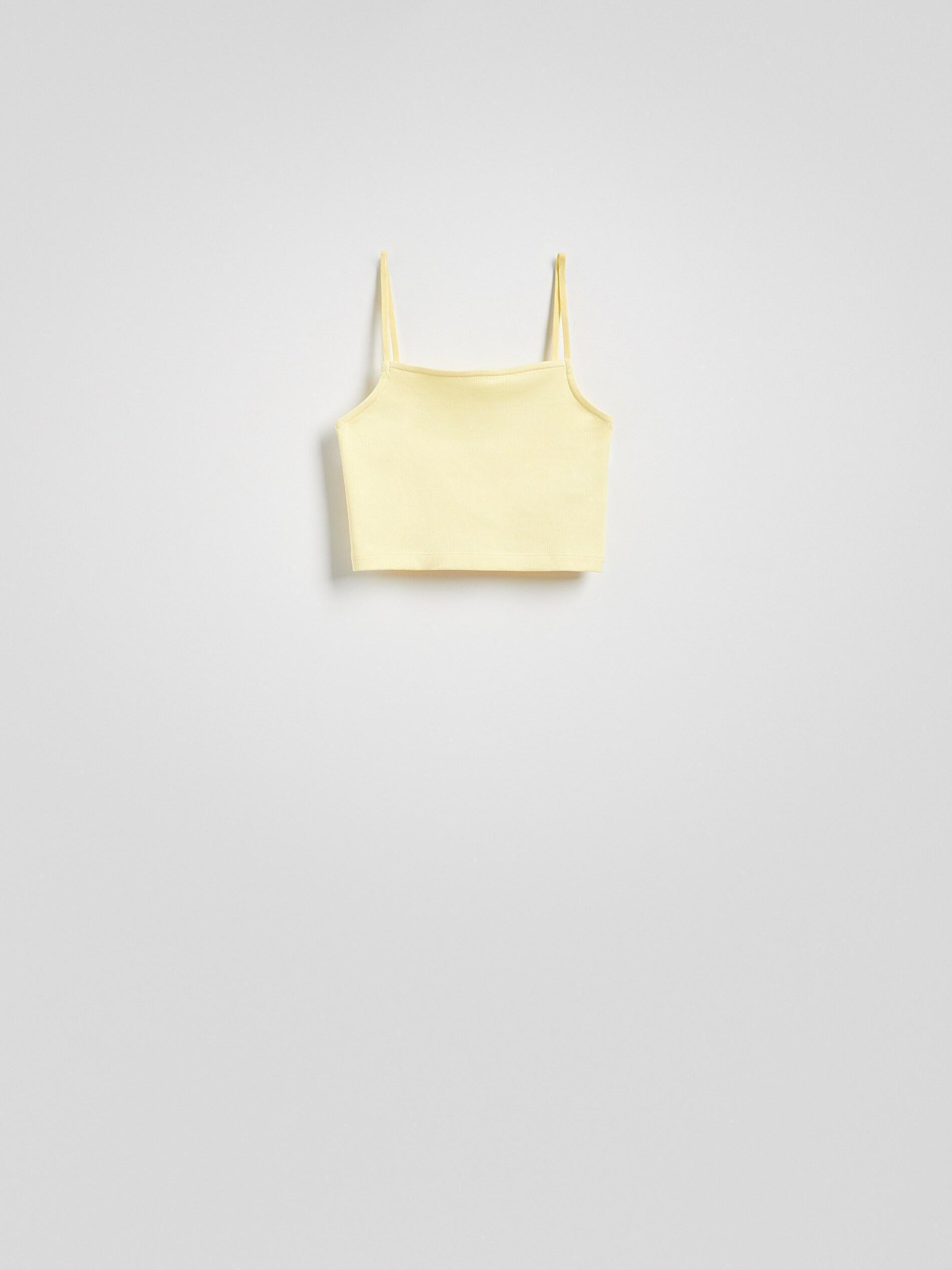 Yellow Cami Crop Top, Yellow, large image number 4