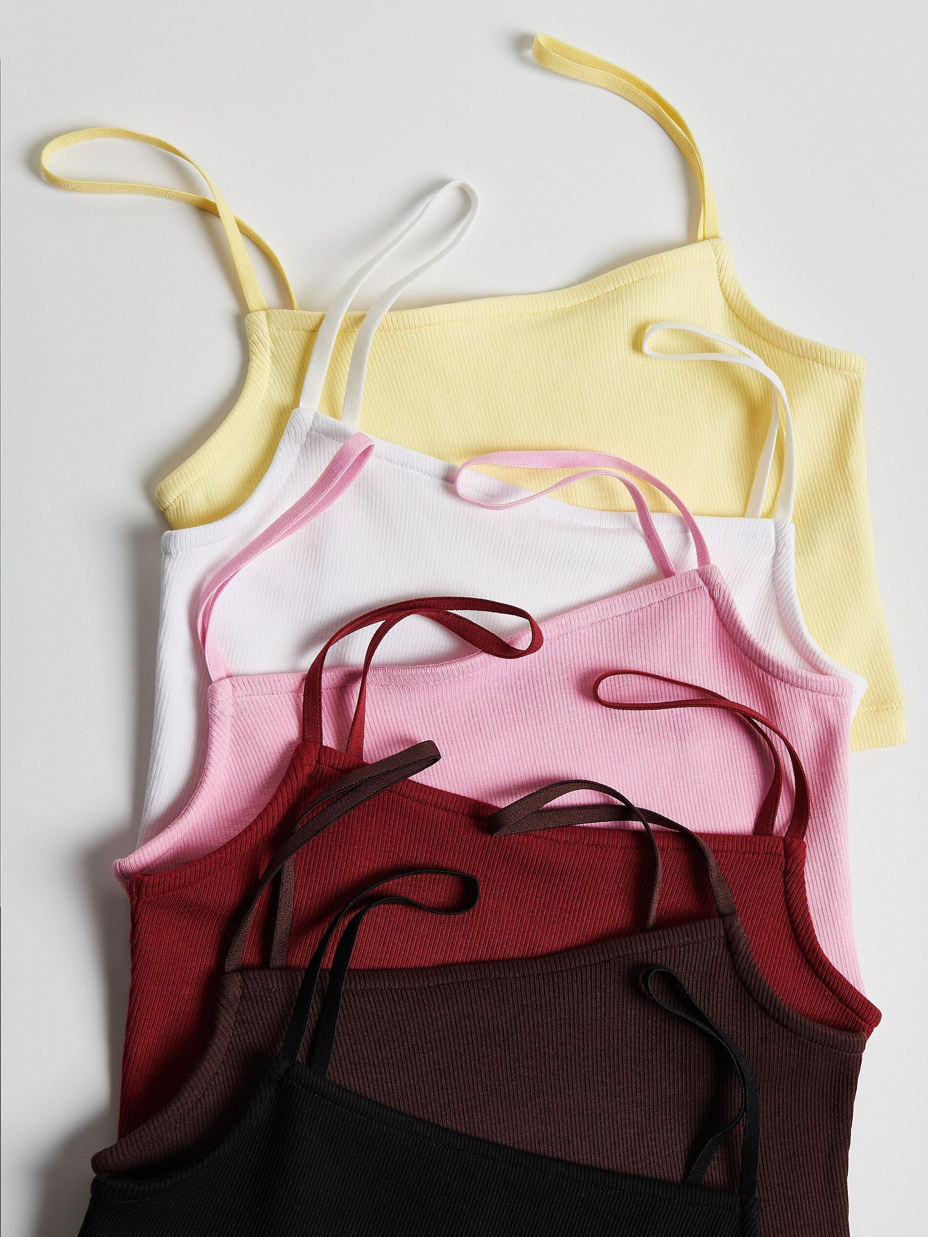 Yellow Cami Crop Top, Yellow, large image number 5