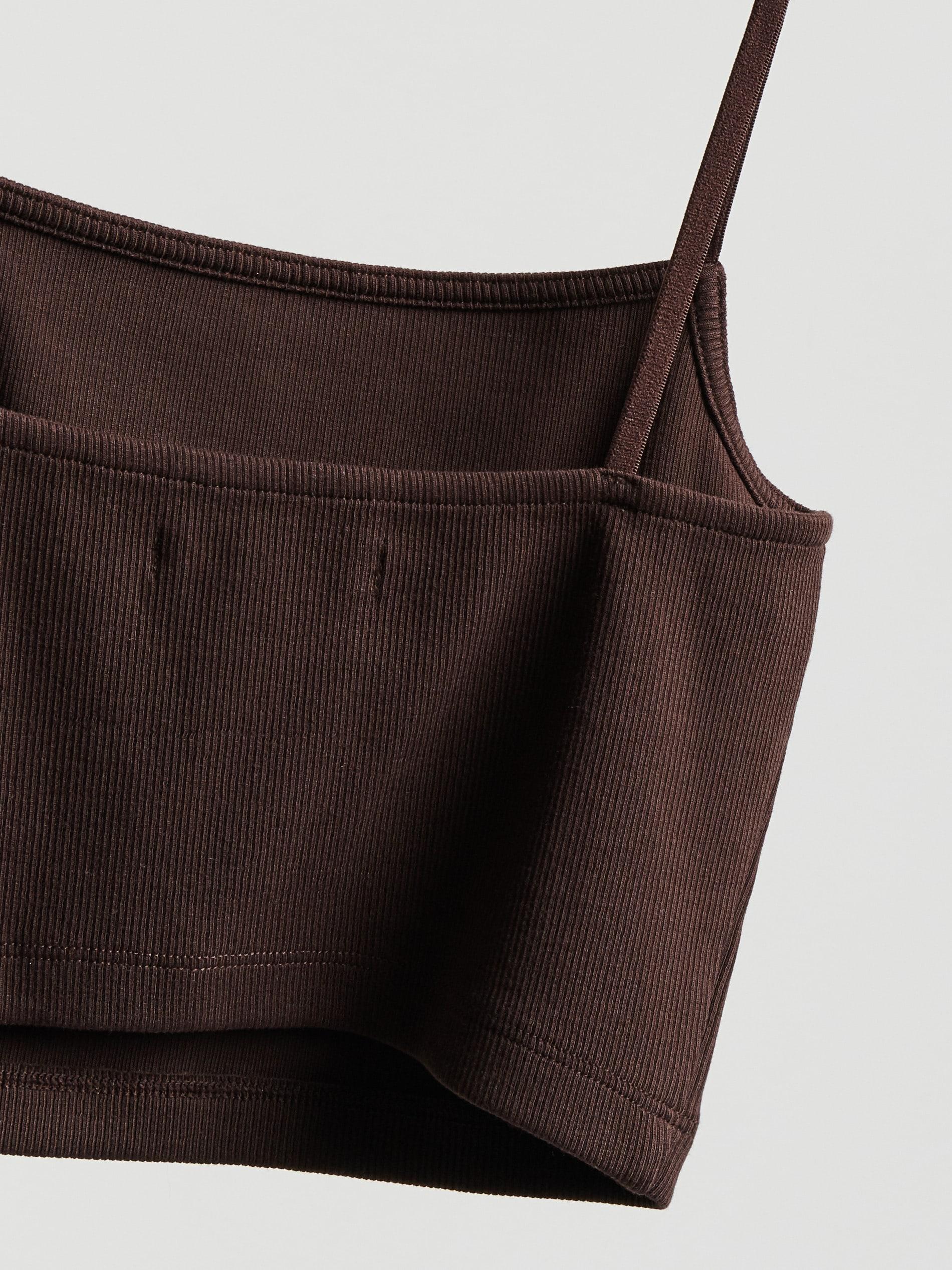 Brown Cami Crop Top, Brown, large image number 5