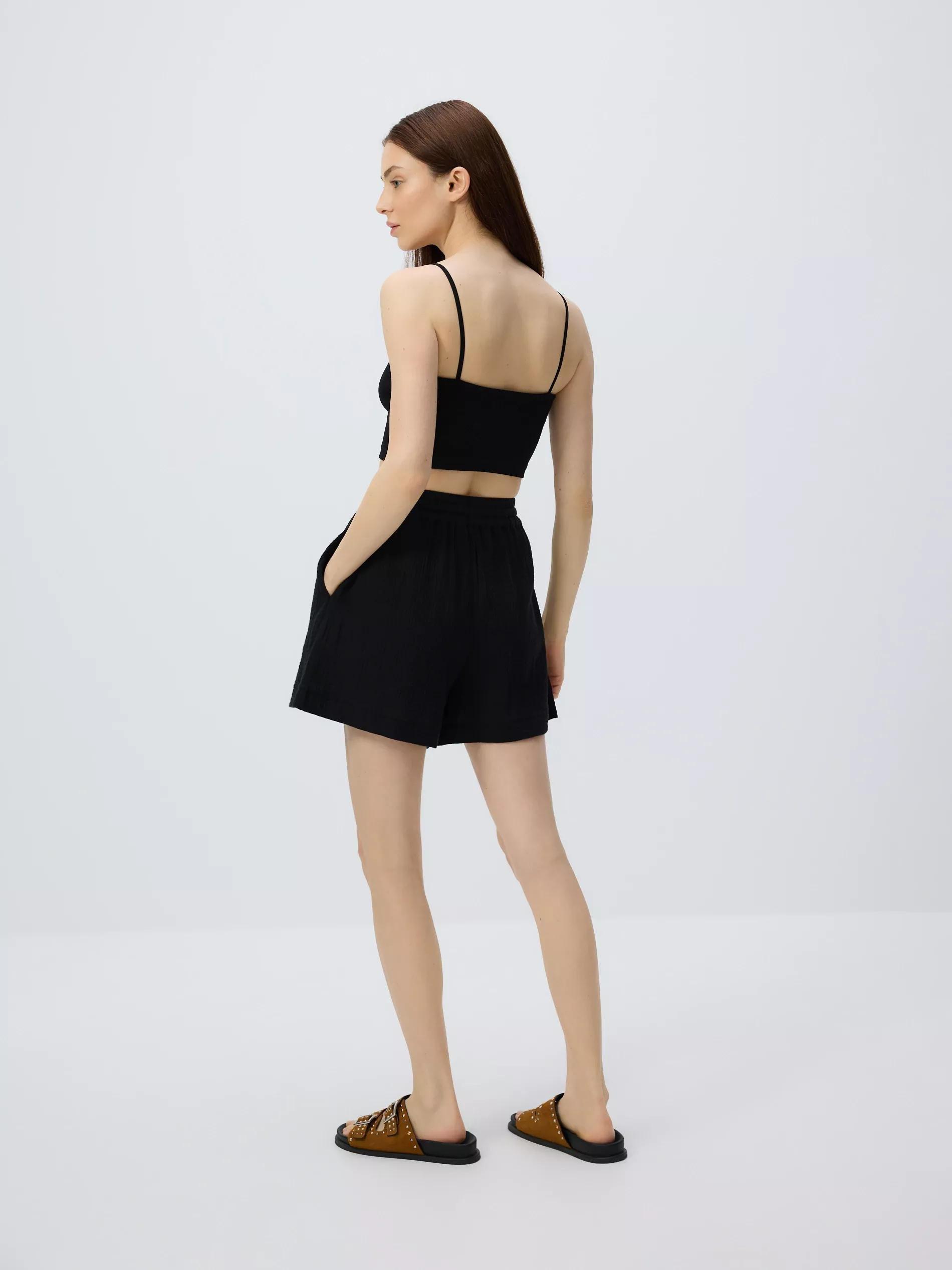 Cami crop top, Black, large image number 3