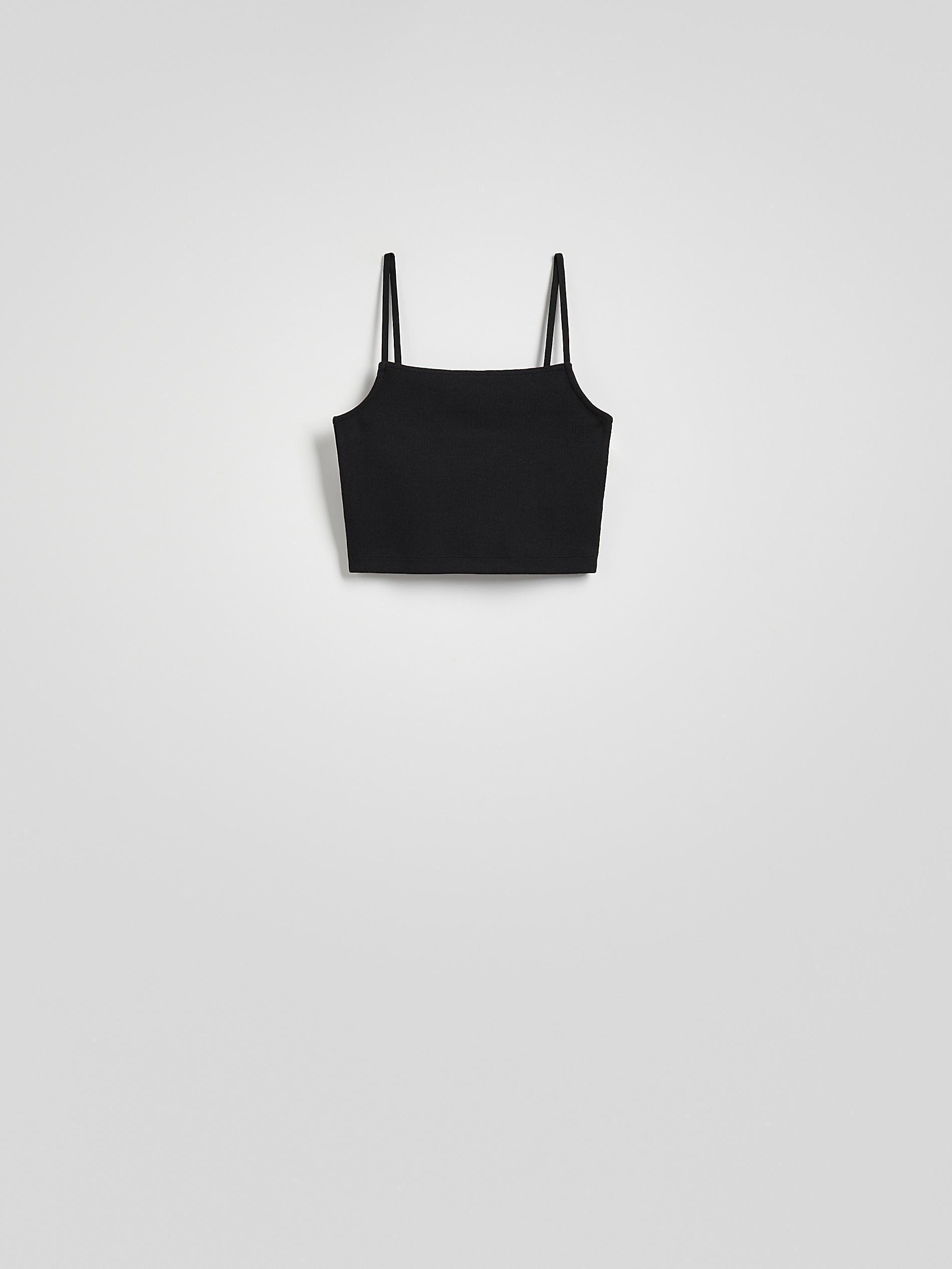 Cami crop top, Black, large image number 4