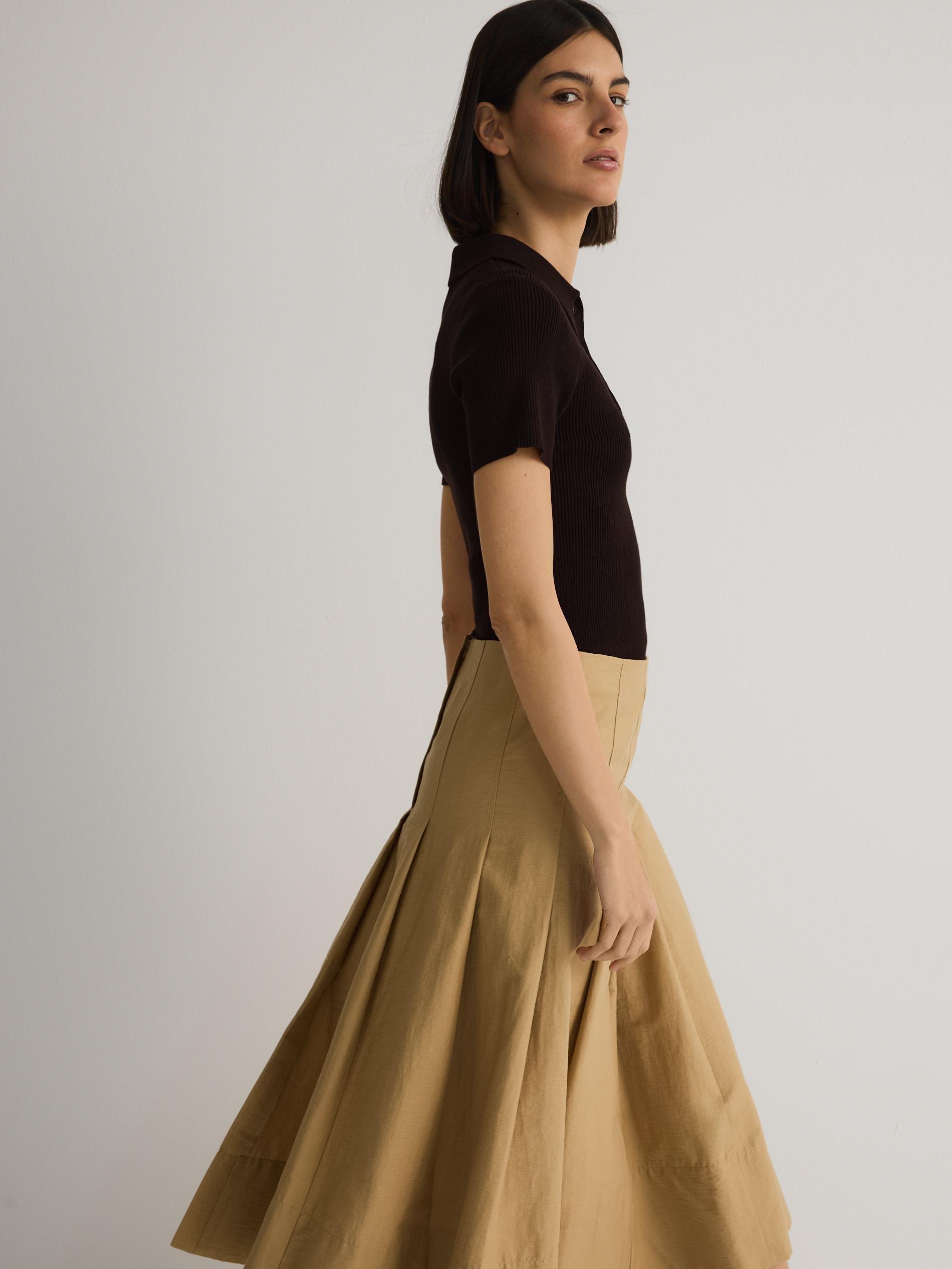 Yellow Skirt, Beige, large image number 0