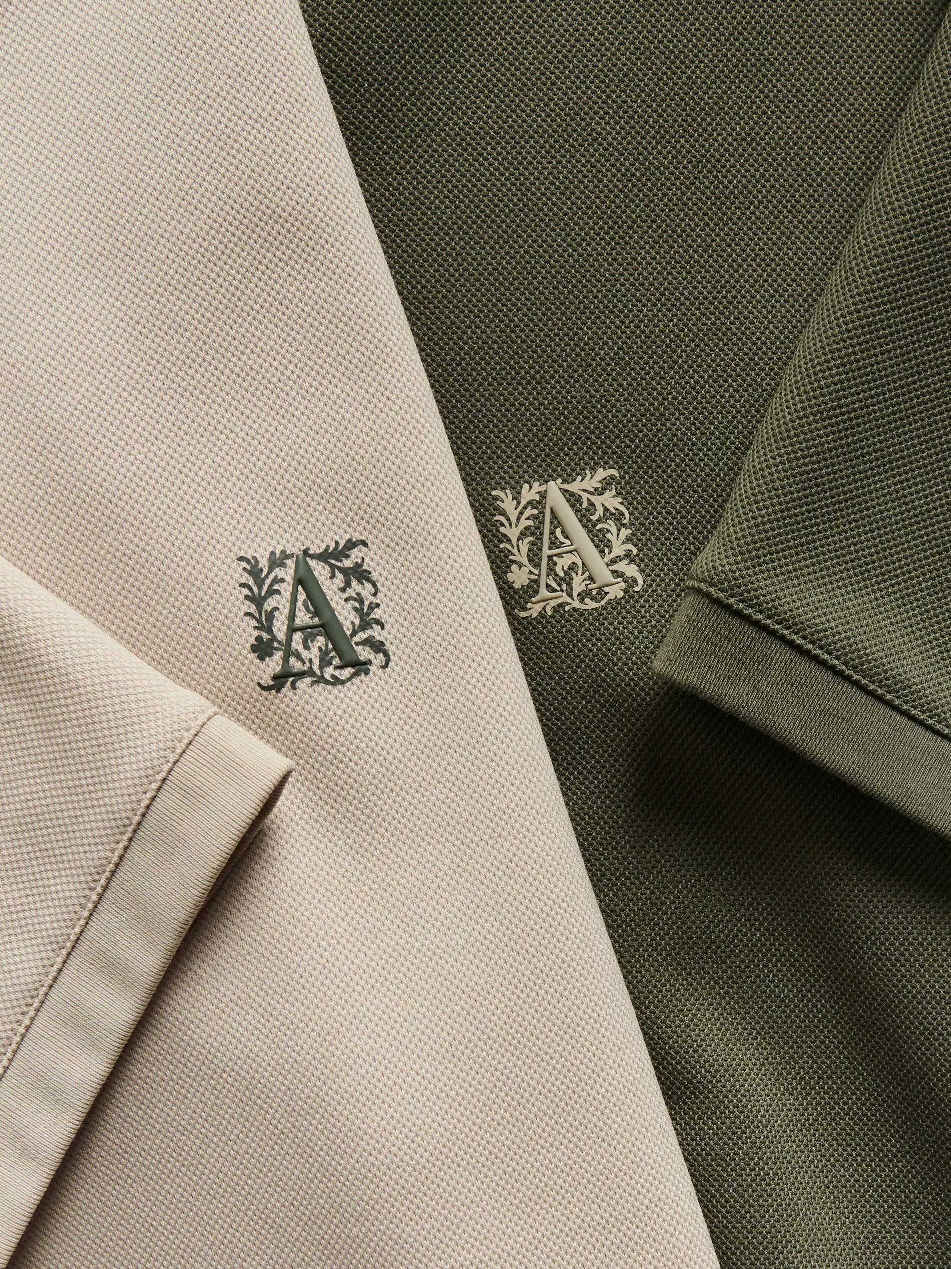 Green Slim Fit T-Shirt With Embroidery Detail, Khaki, large image number 1