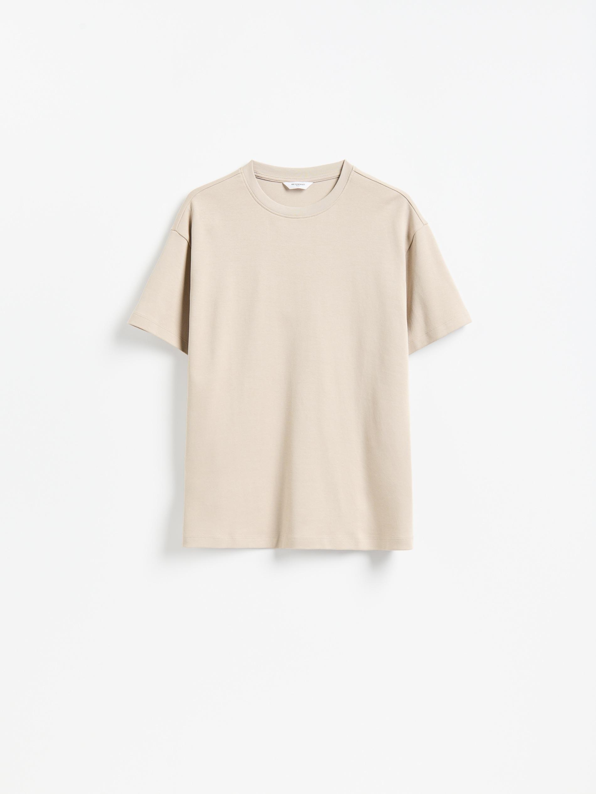 تيشيرت بوكسية قطن بيج, Beige, large image number 0
