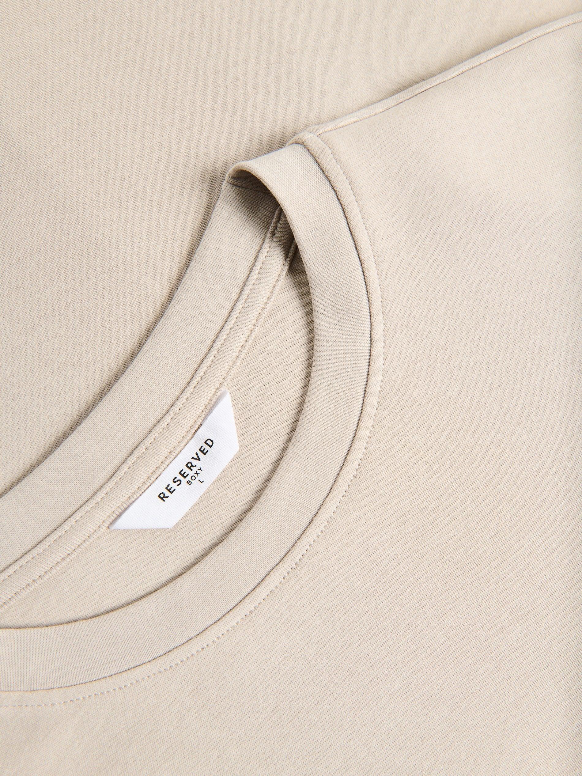 تيشيرت بوكسية قطن بيج, Beige, large image number 1