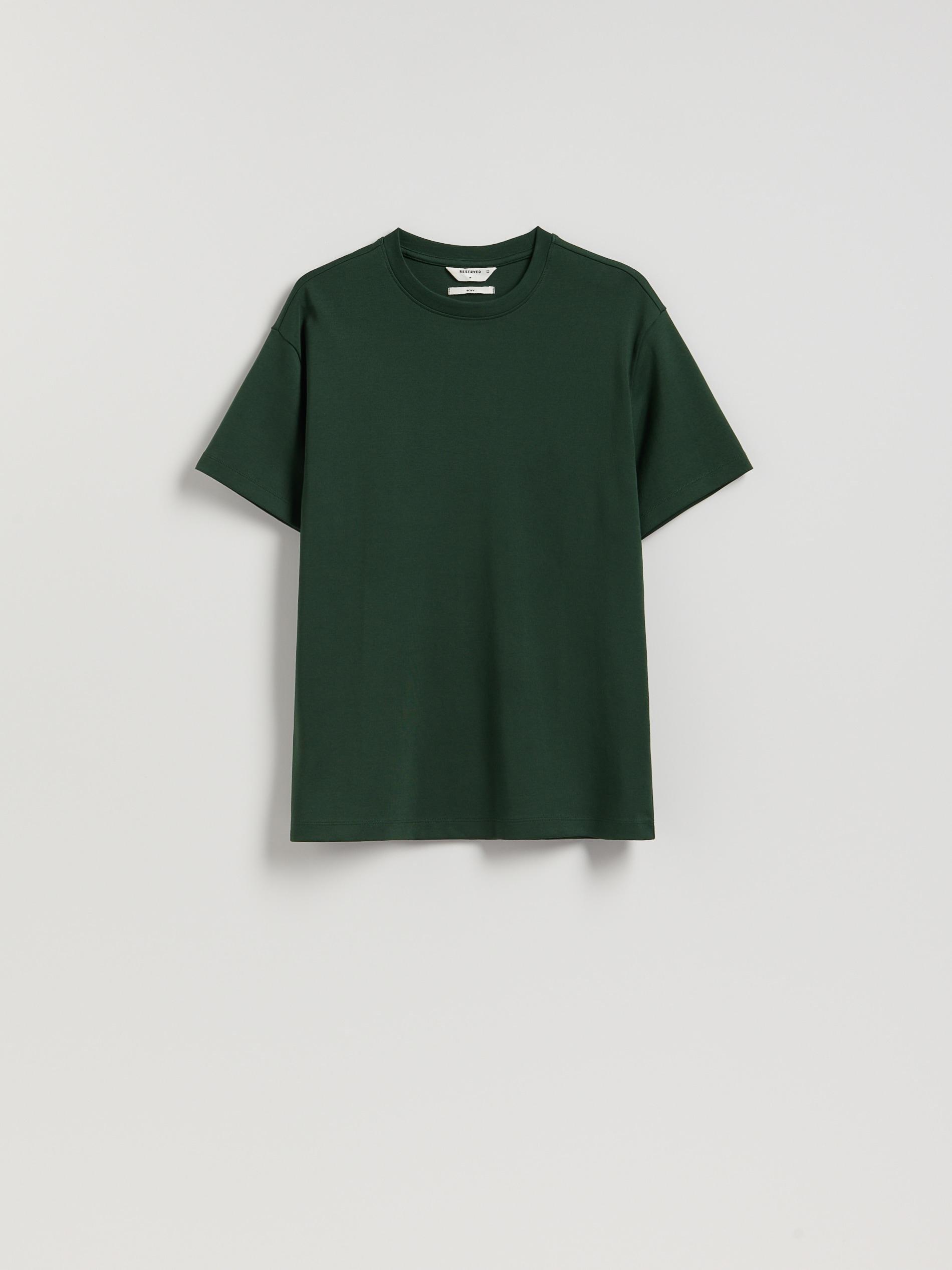 Green Boxy Cotton T-Shirt, Khaki, large image number 4