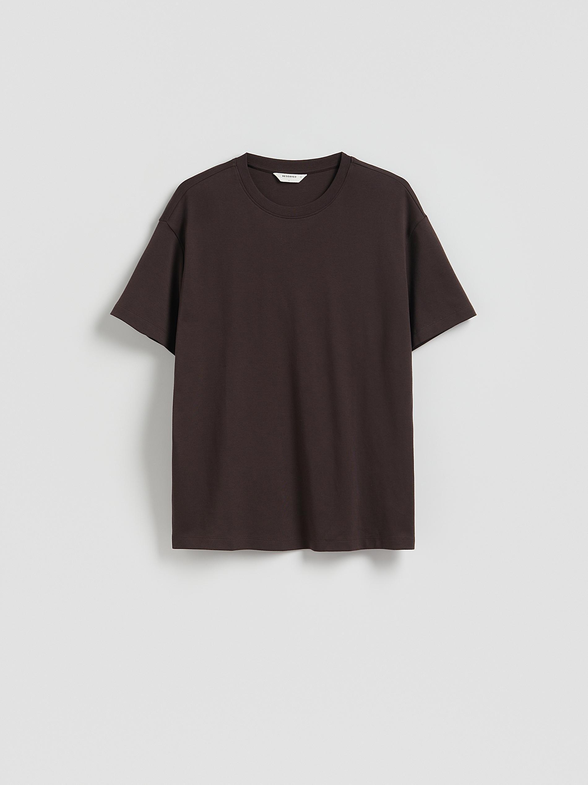 Brown Boxy Cotton T-Shirt, Brown, large image number 0