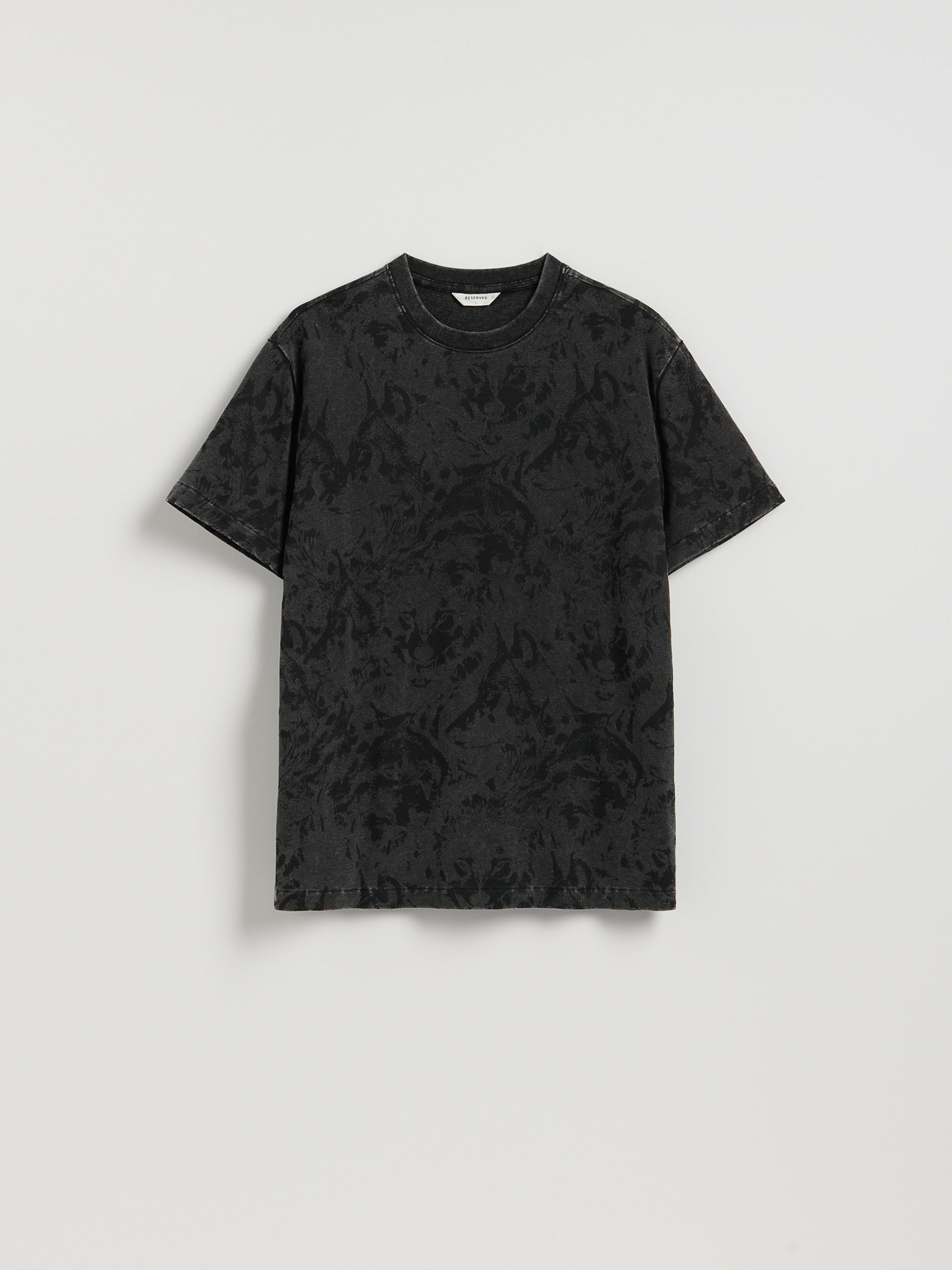 Black Comfort Fit T-Shirt With Print, Black, large image number 4