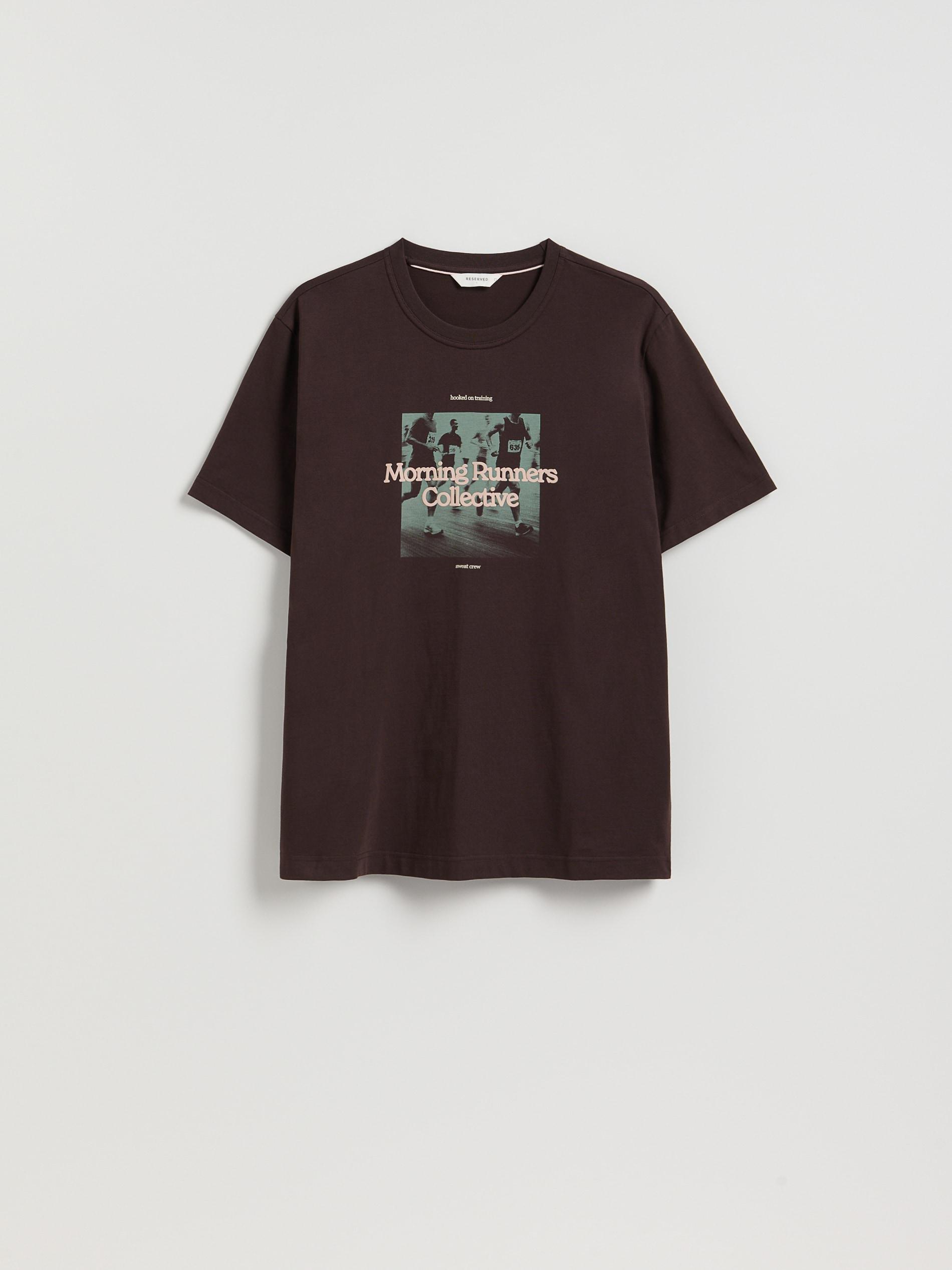 Brown Regular Fit Printed T-Shirt, Brown, large image number 0