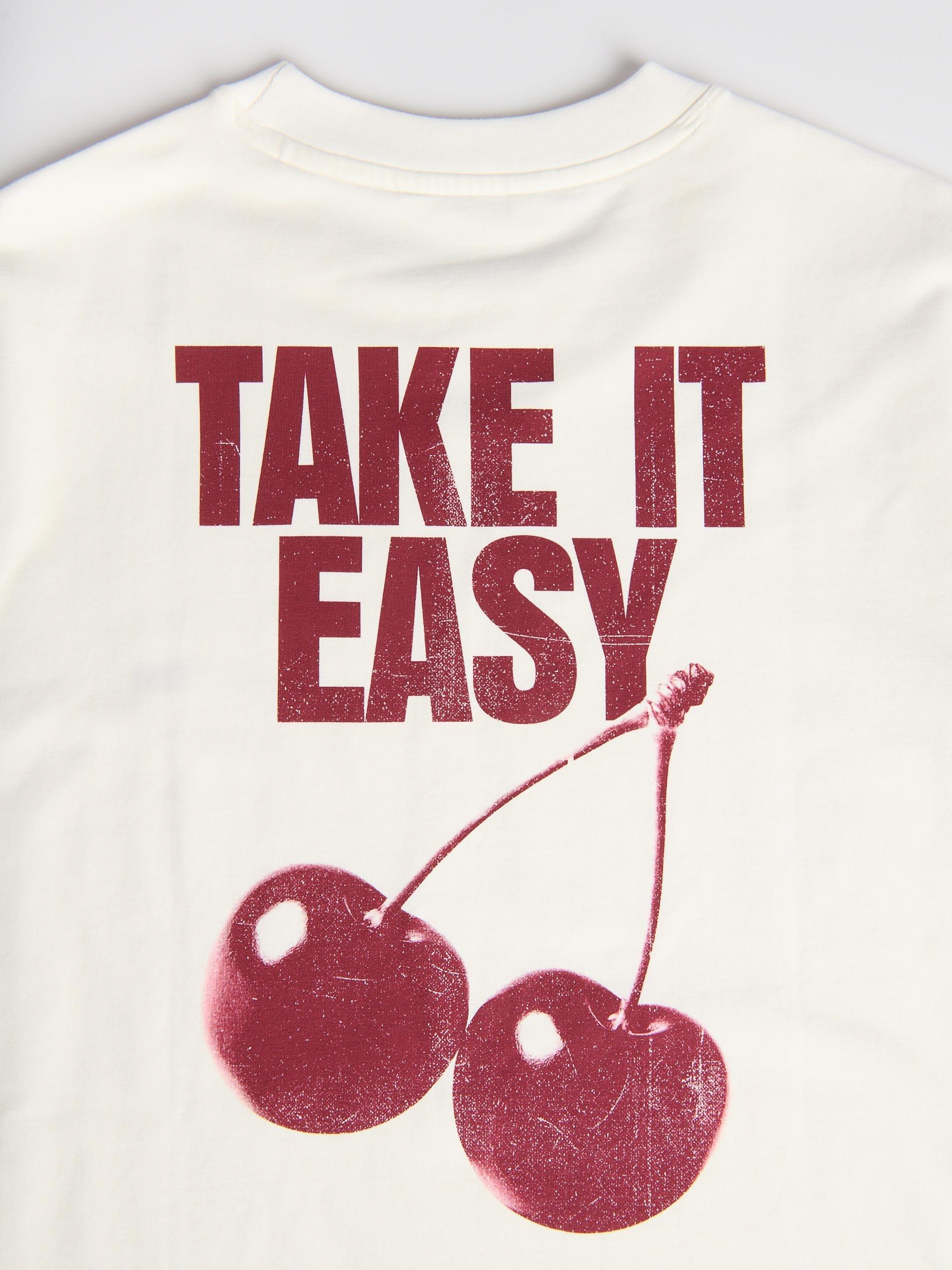 Cream Comfort T-Shirt With Back Print, Ivory, large image number 5