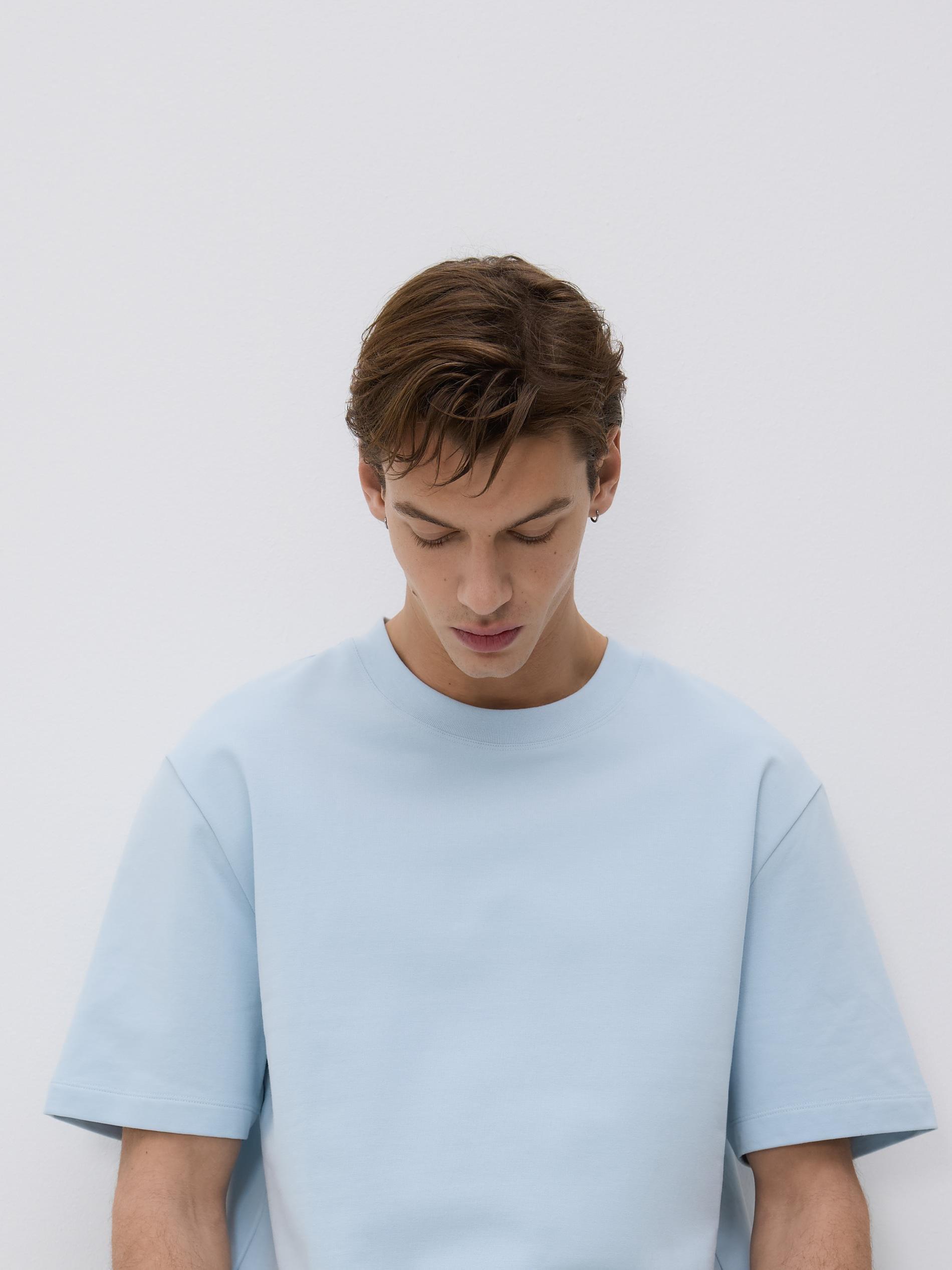 Blue Comfort T-Shirt With Back Print, Blue, medium