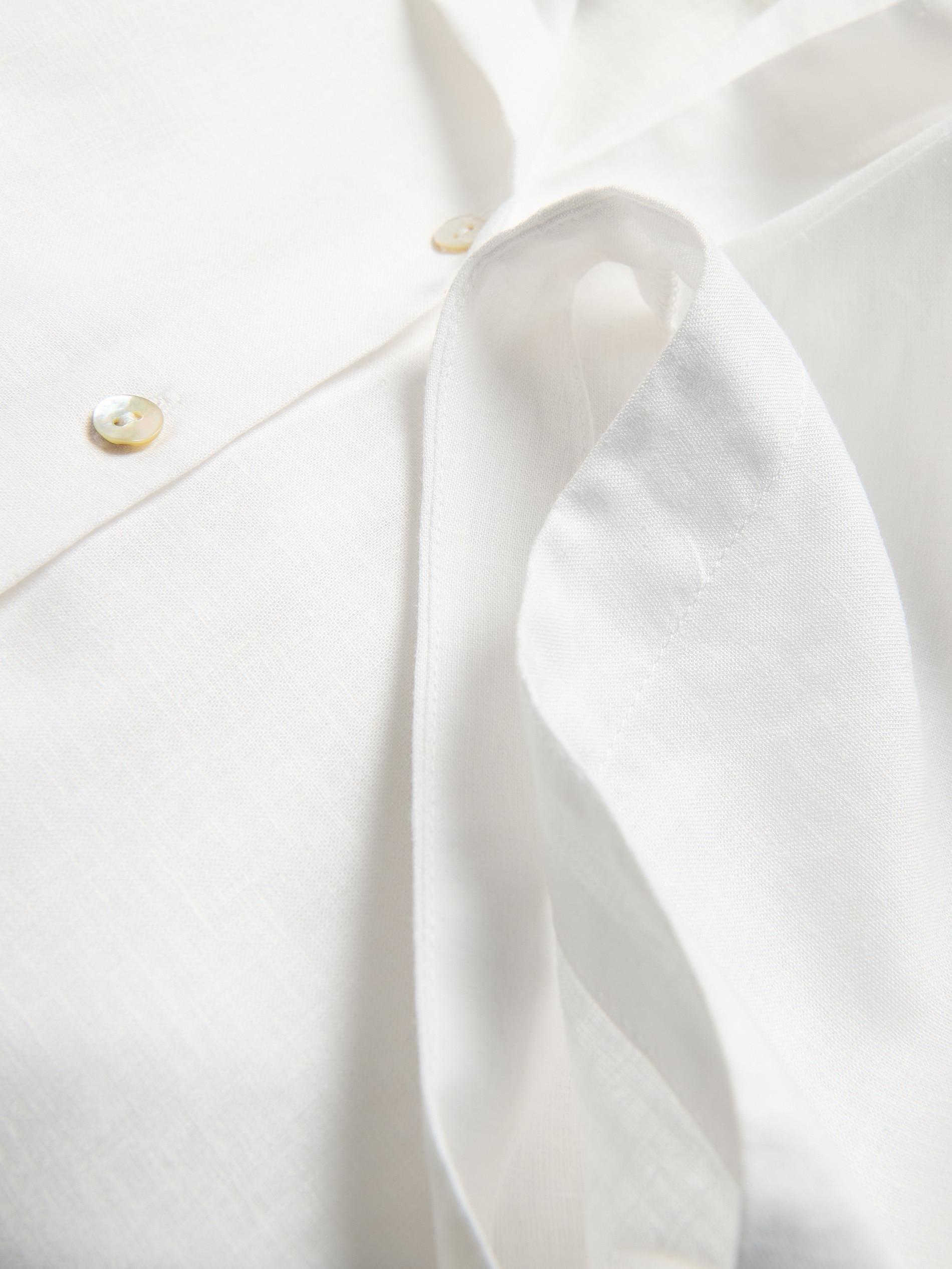 White Linen Rich Shirt With Viscose Blend, 7401_21X, large image number 1