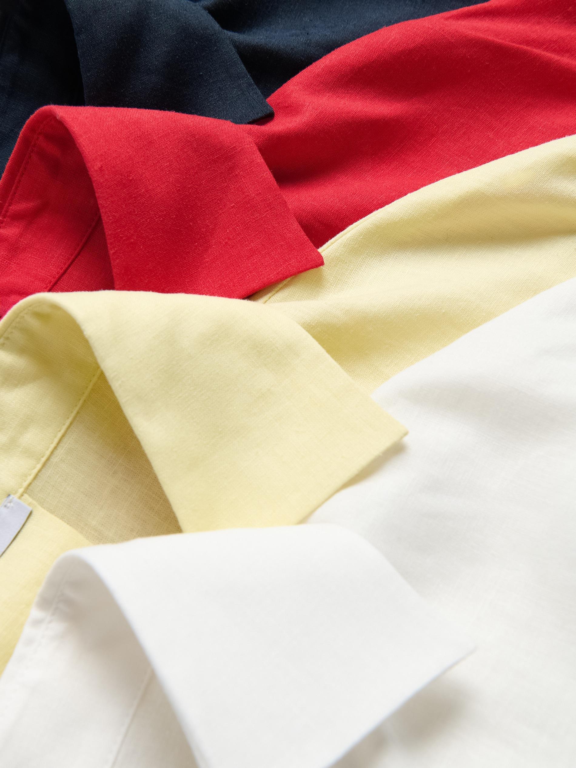 White Linen Rich Shirt With Viscose Blend, 7401_21X, large image number 2