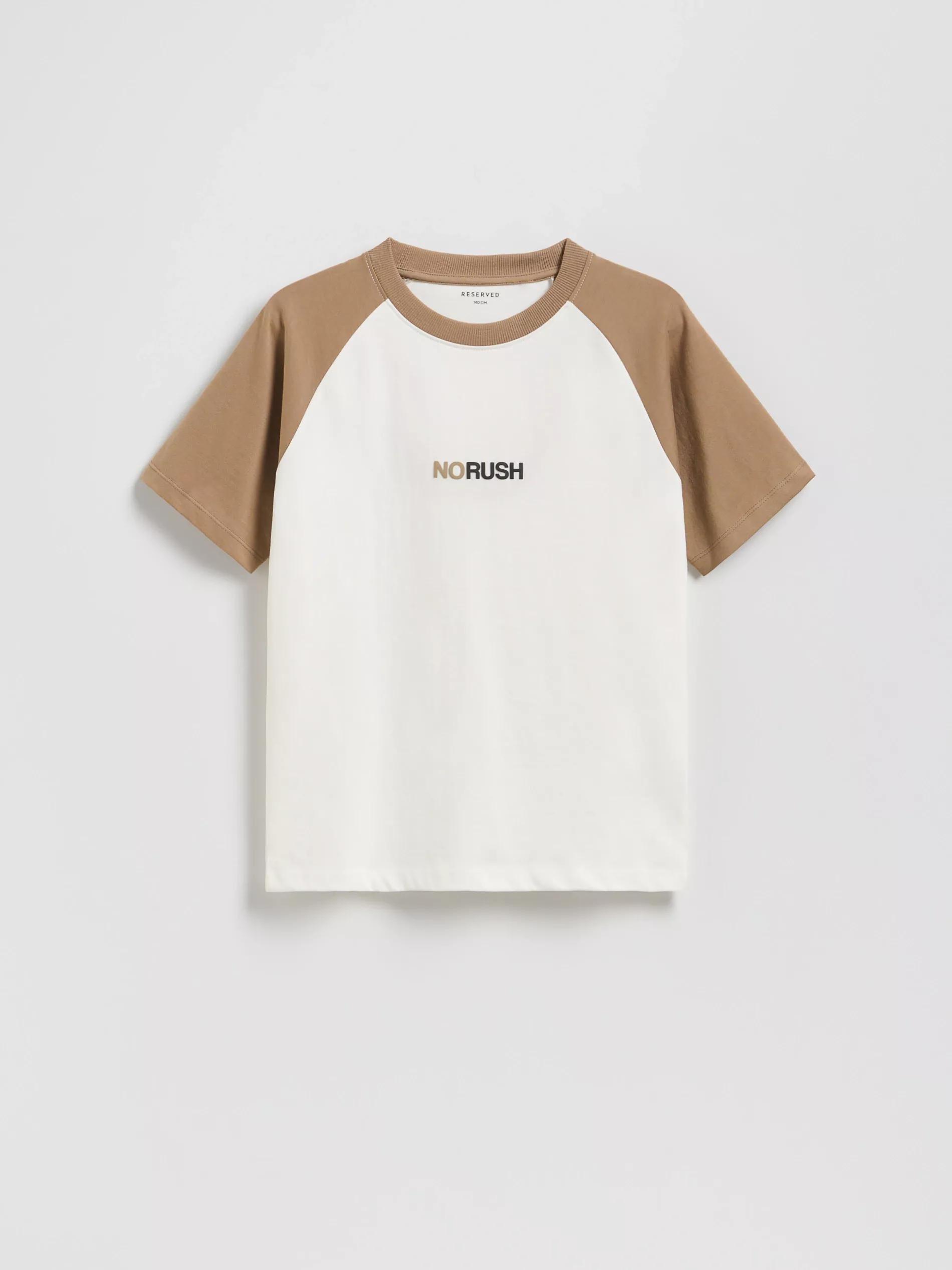 Cream T-Shirt With Print, , large image number 0