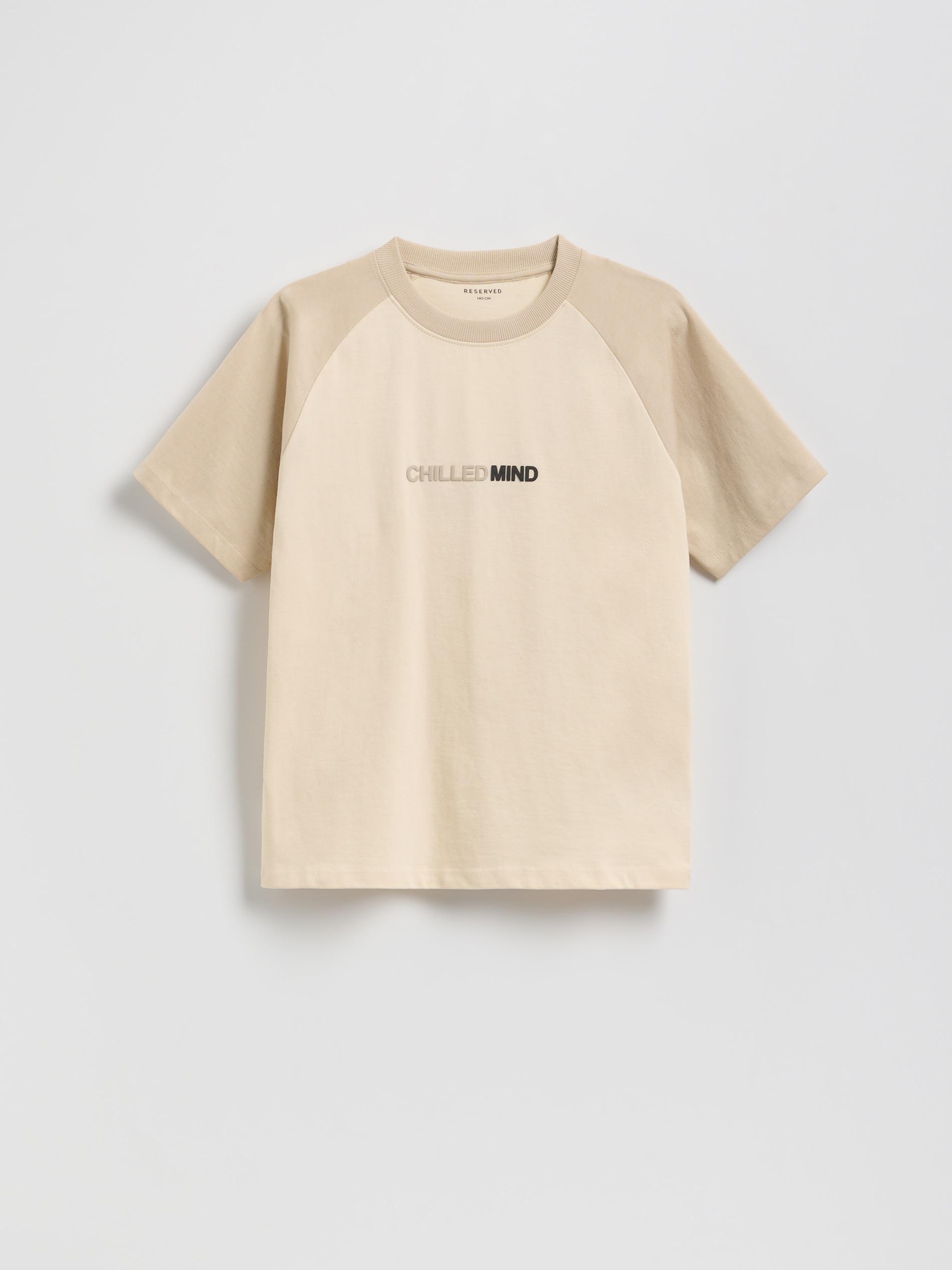 Beige T-Shirt With Print, , large image number 0