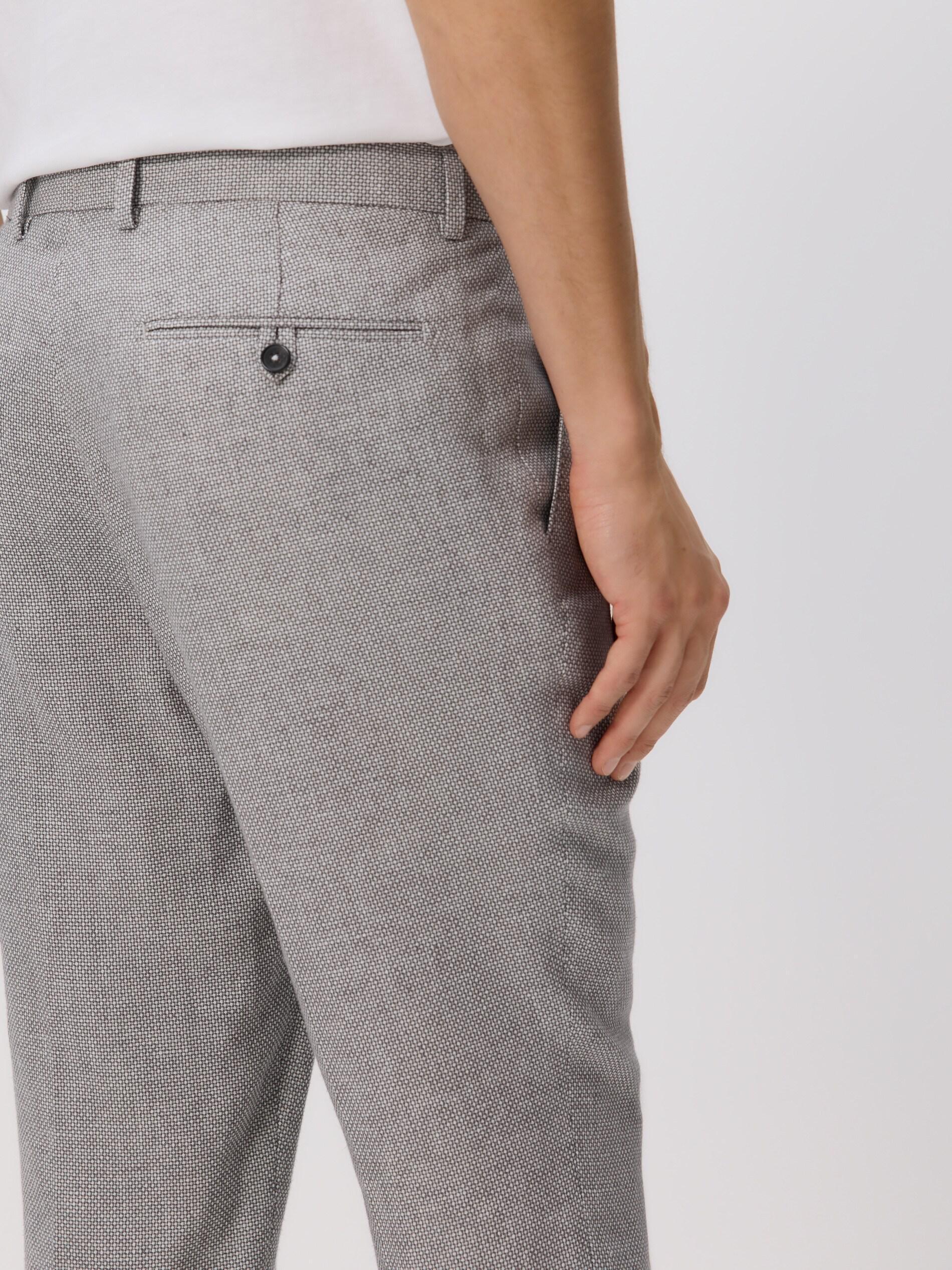 Grey Linen Blend Suit Trousers, Light grey, large image number 2