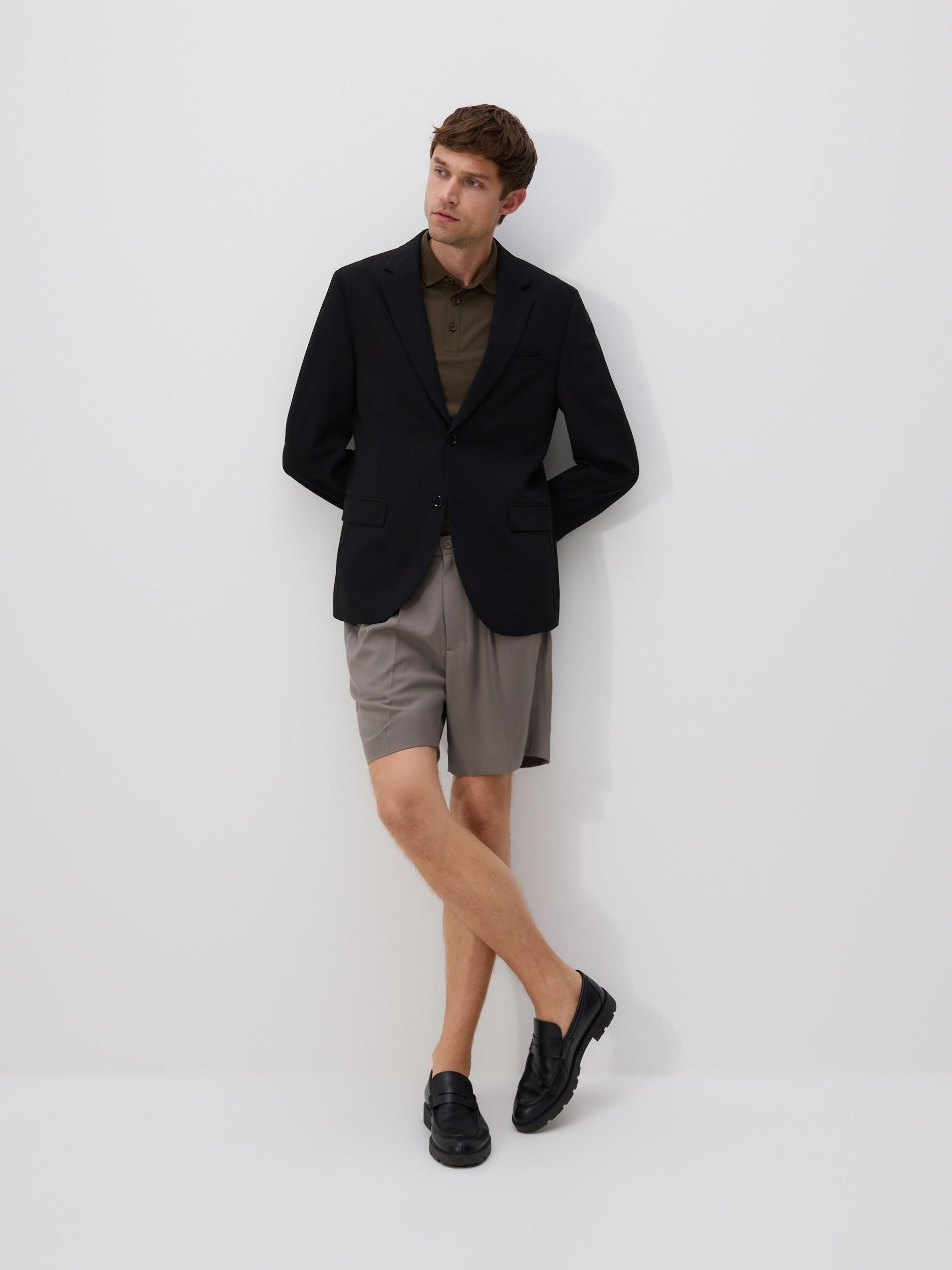 COFFEE Chino shorts with pressed crease, Brown, large image number 3