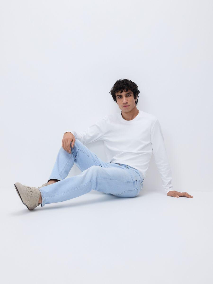 Blue Slim Jeans With Wash Effect, Blue, large image number 0