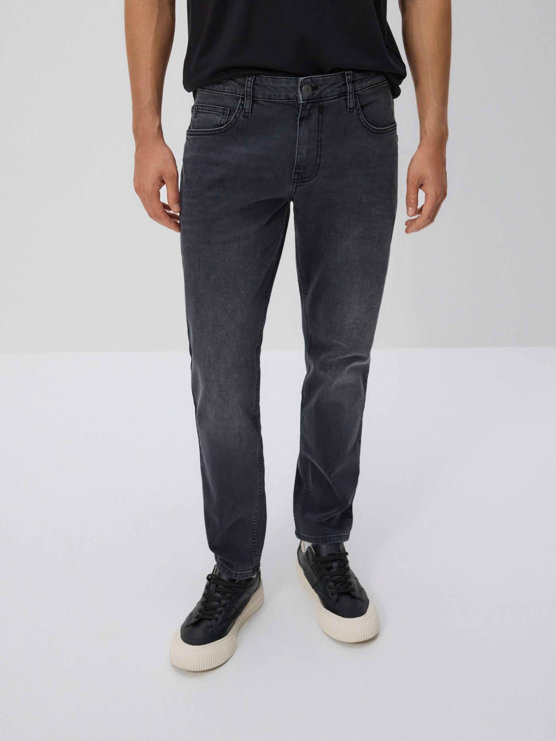 Grey Slim Jeans With Wash Effect, Grey, large image number 0