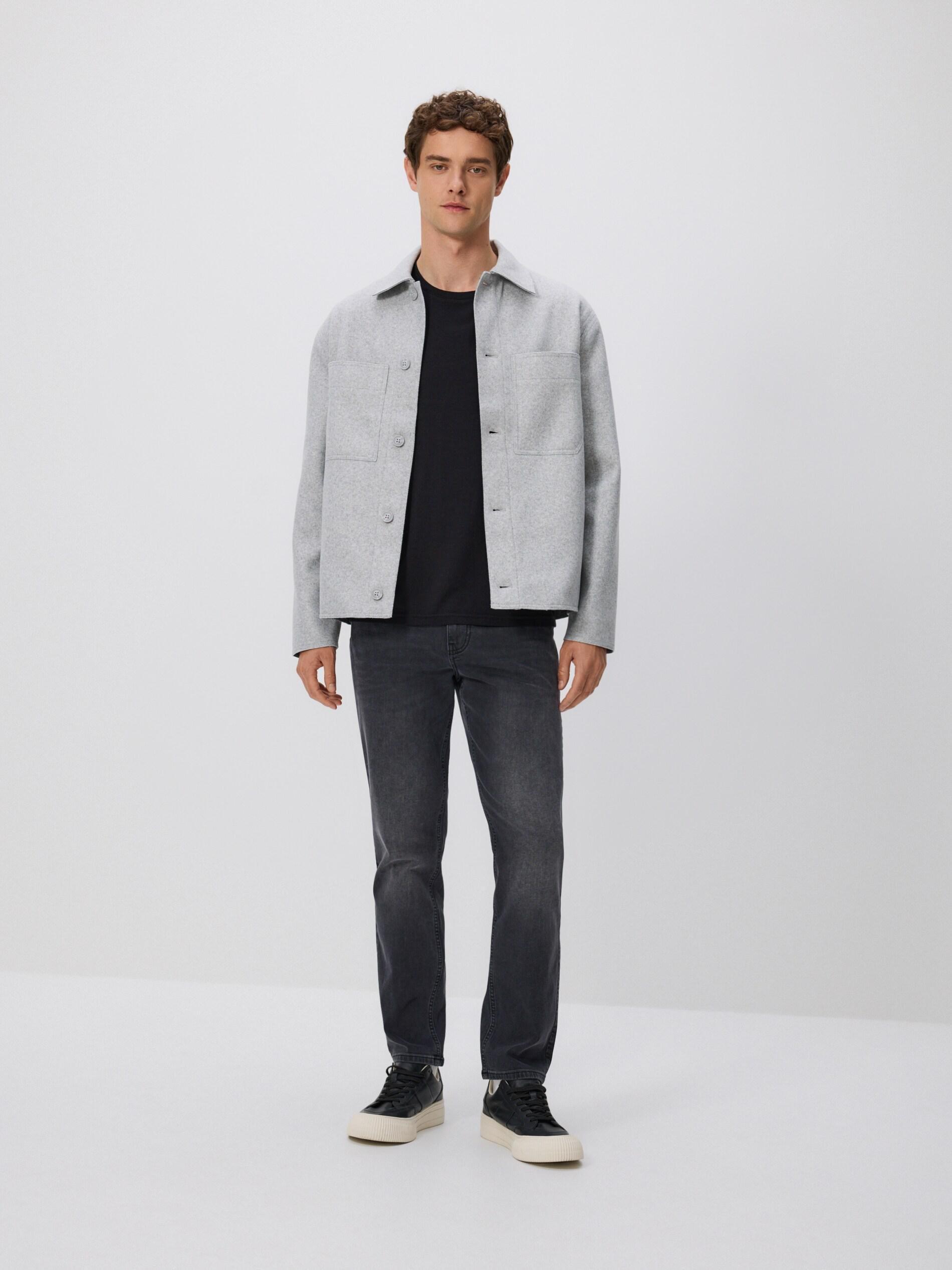 جينز ضيق مع الغسيل تأثير رمادي, Grey, medium