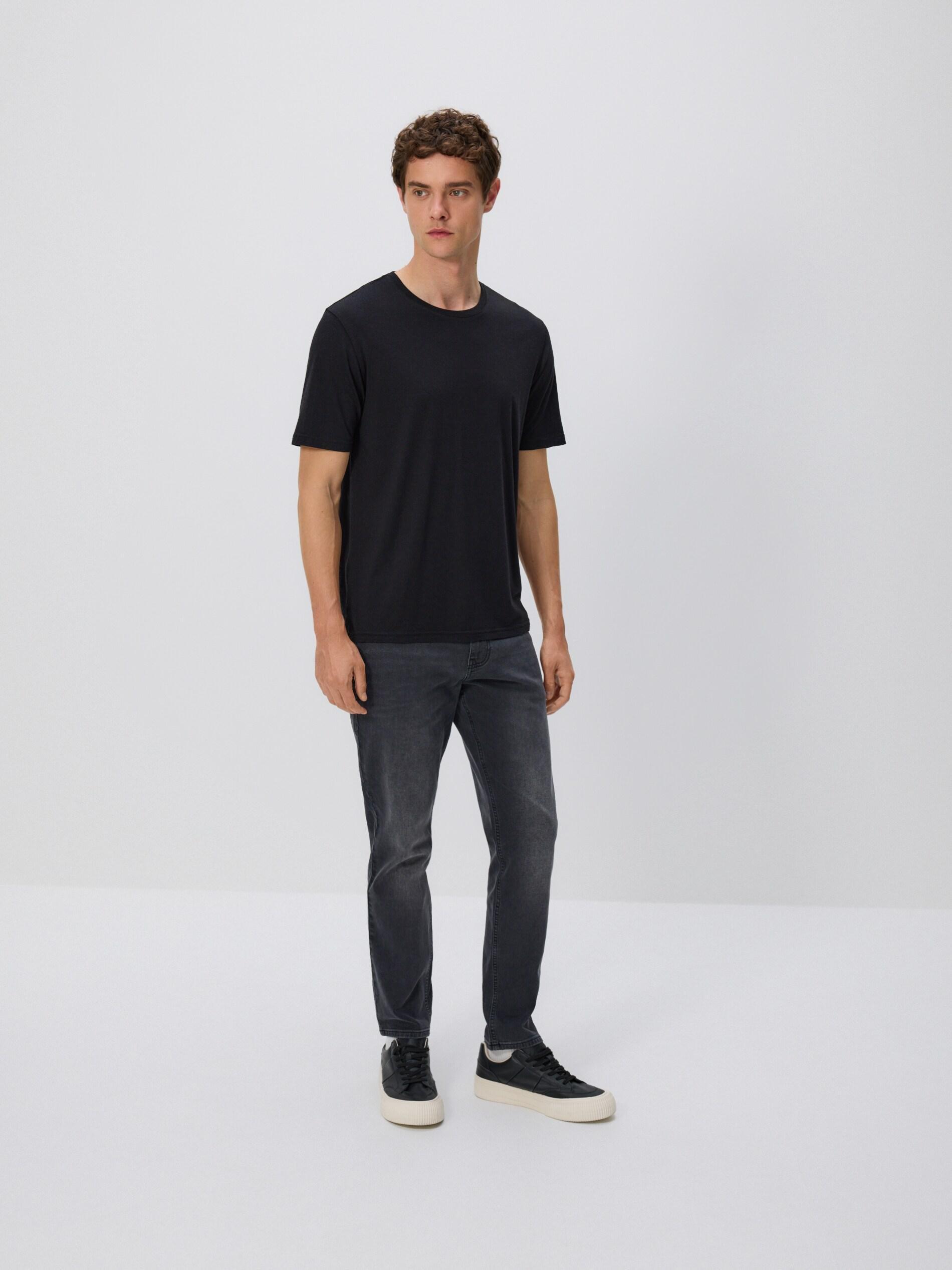 Grey Slim Jeans With Wash Effect, Grey, medium