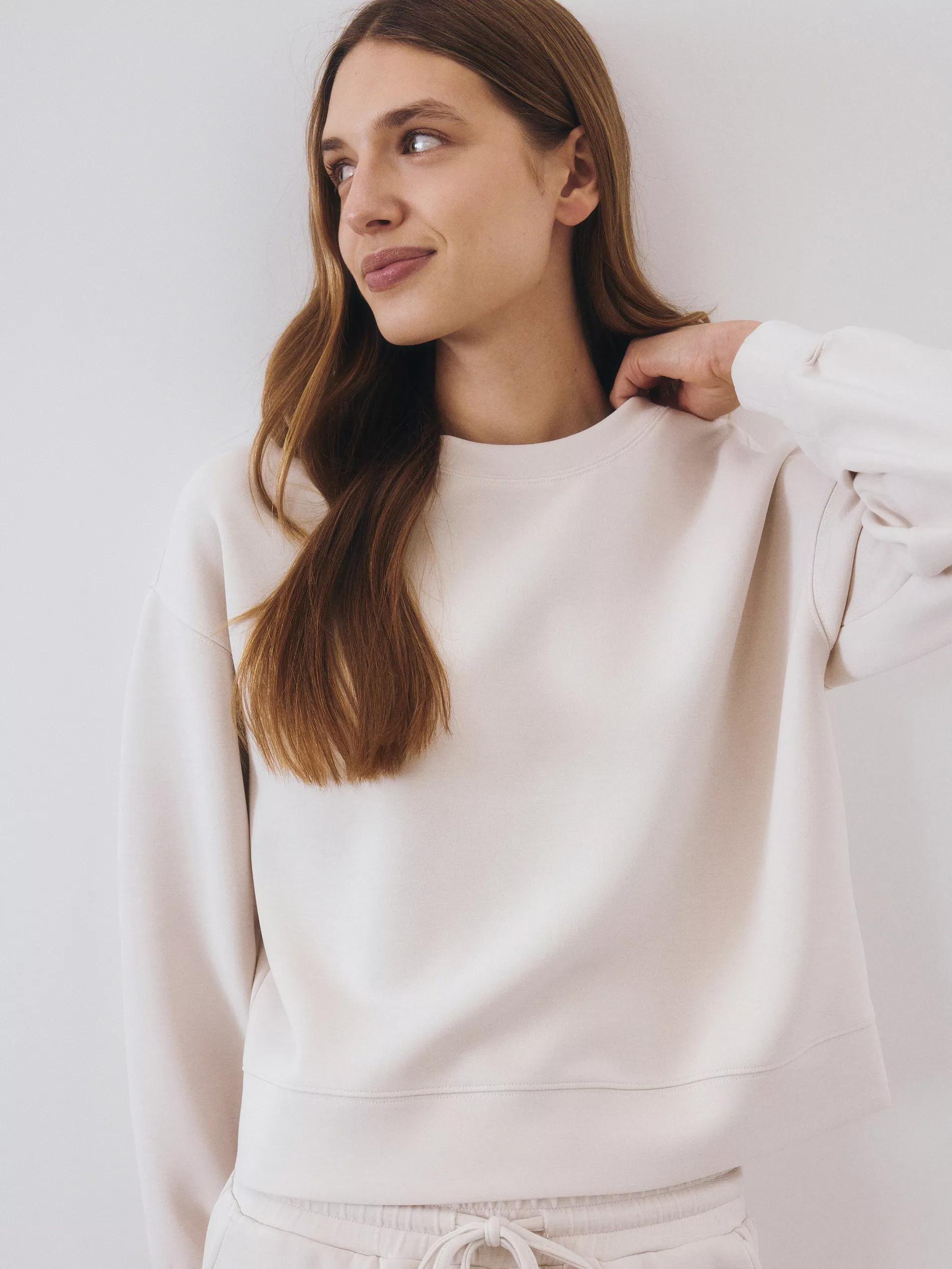 Beige Sports Blouse With Added Modal, Beige, medium