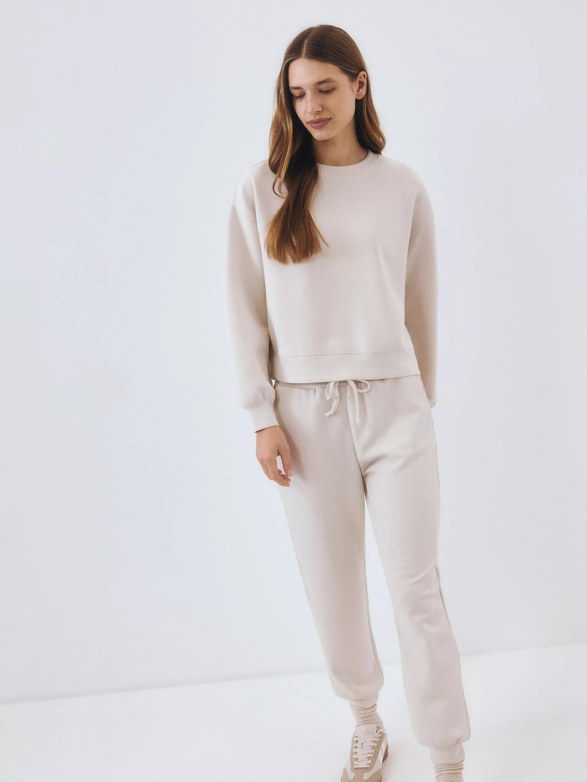 Beige Sports Blouse With Added Modal, , large image number 4