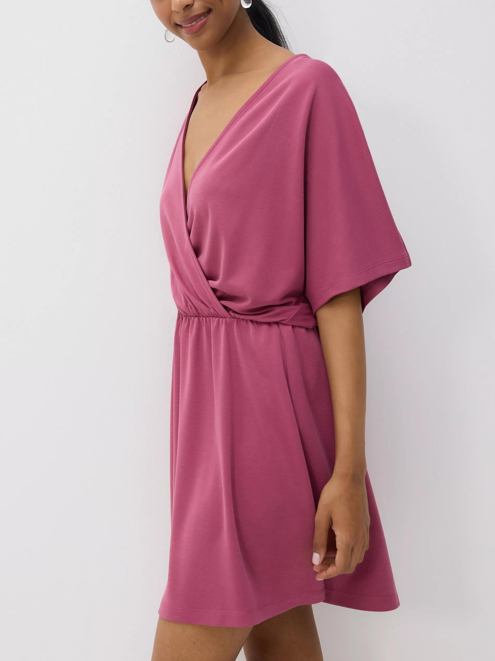 Pink Modal Rich Mini Dress, , large image number 1